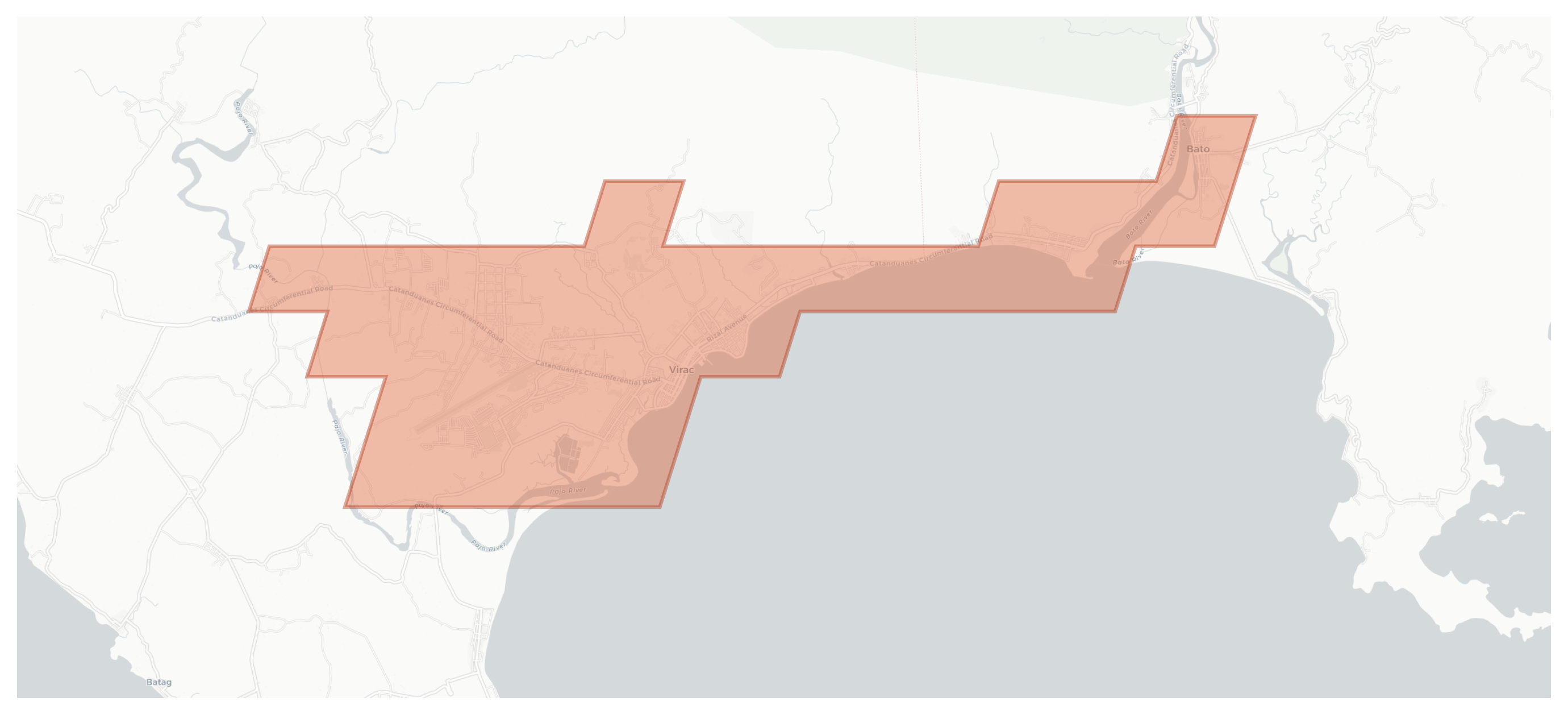 Virac geographic map