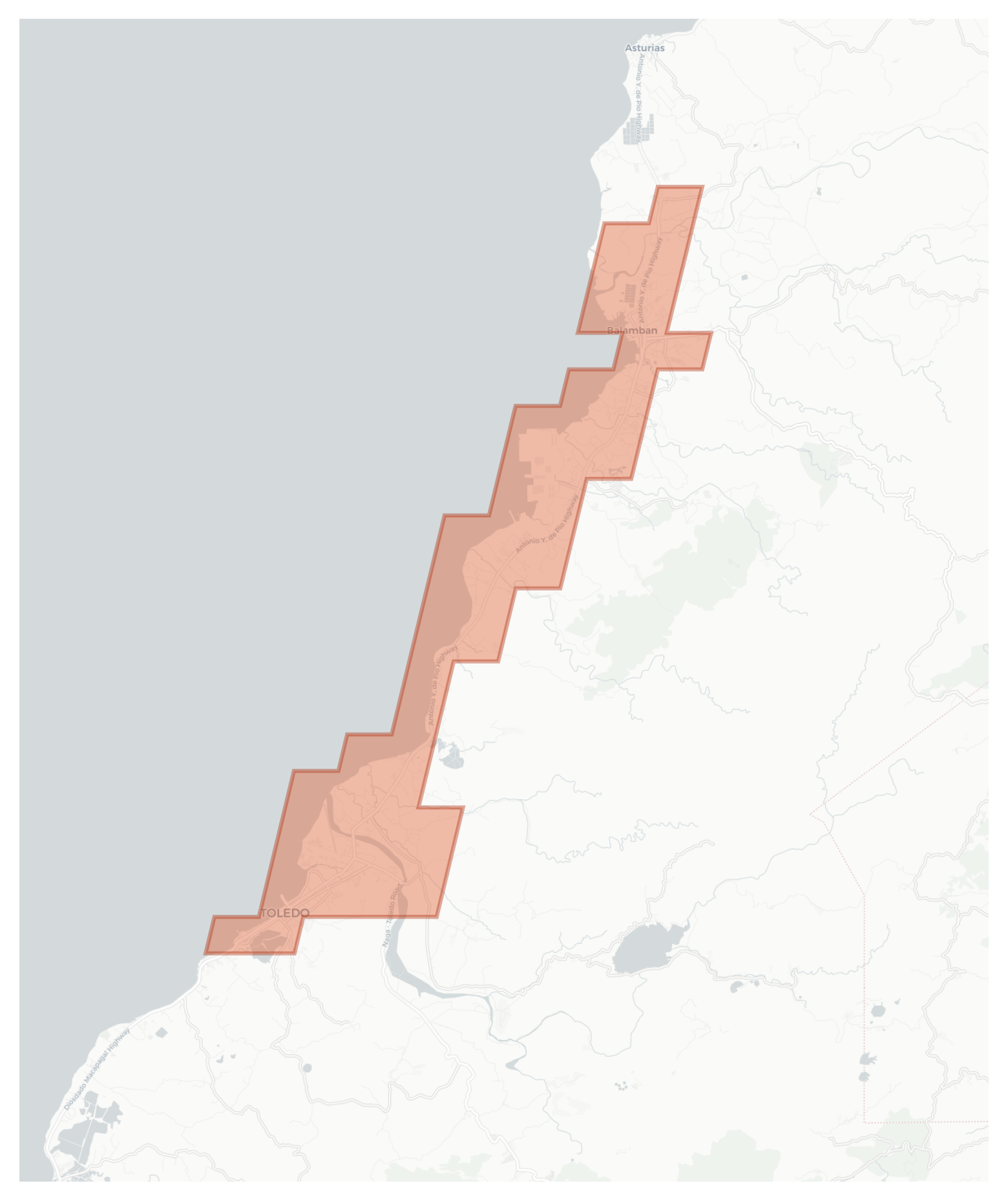 Toledo geographic map