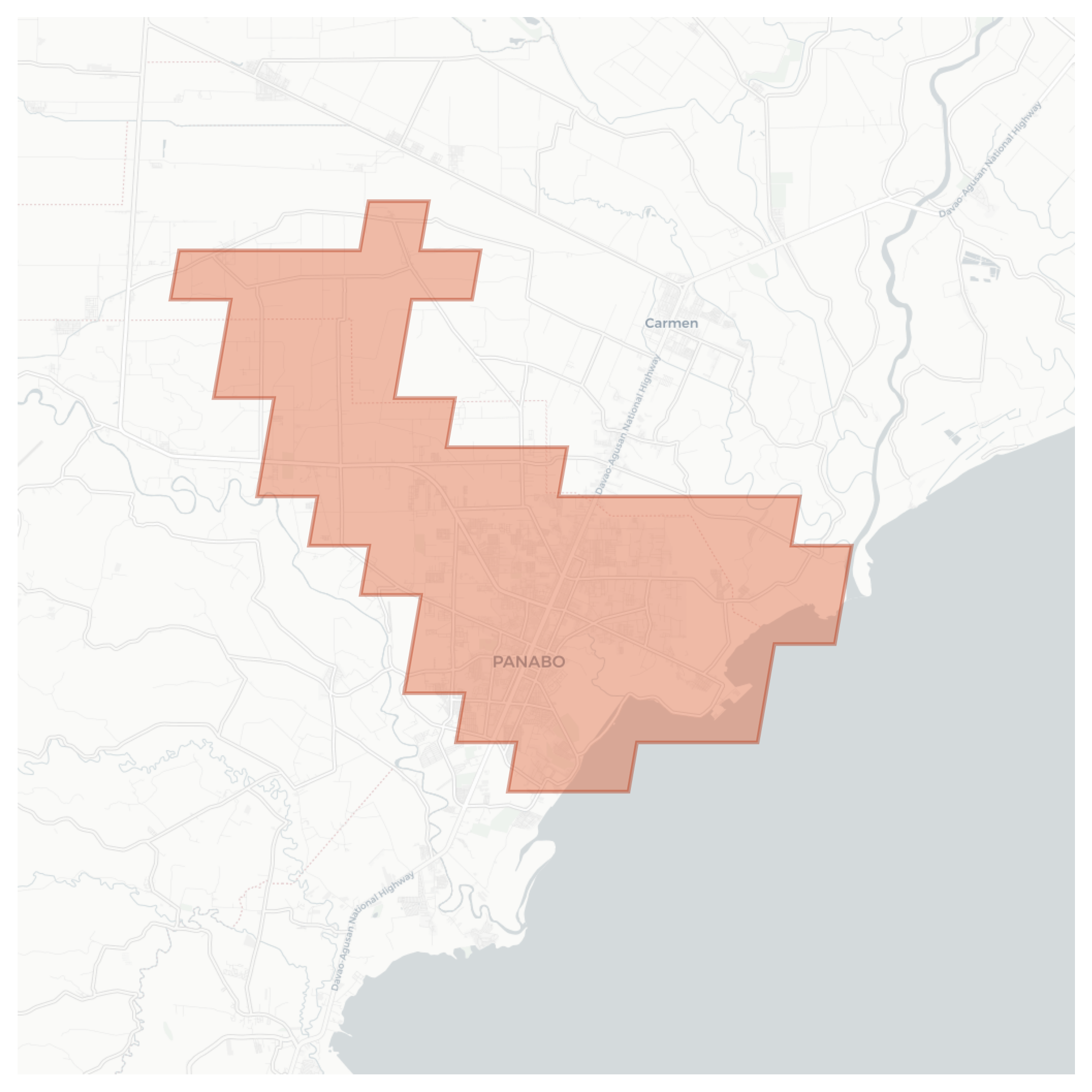 Panabo geographic map