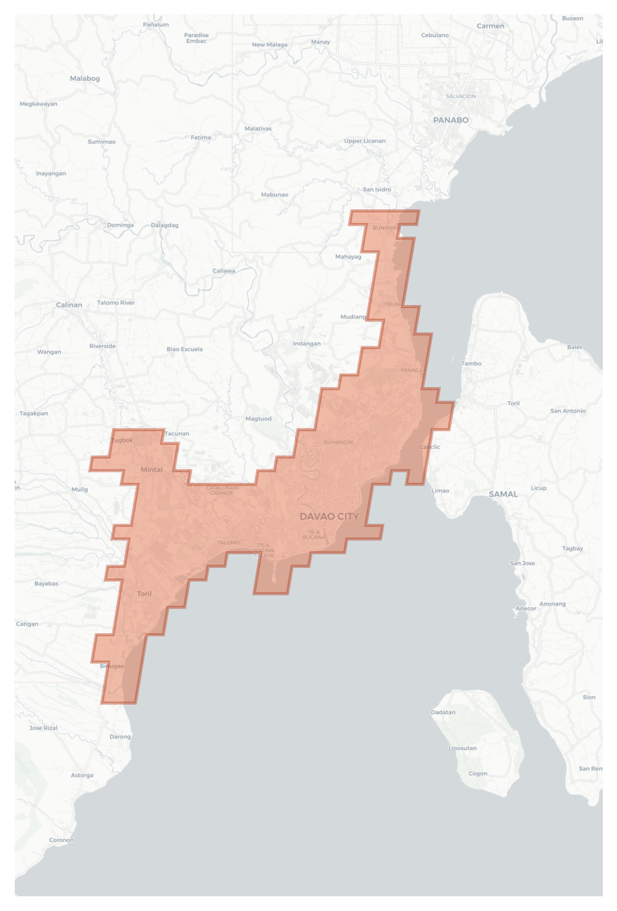 Davao City geographic map