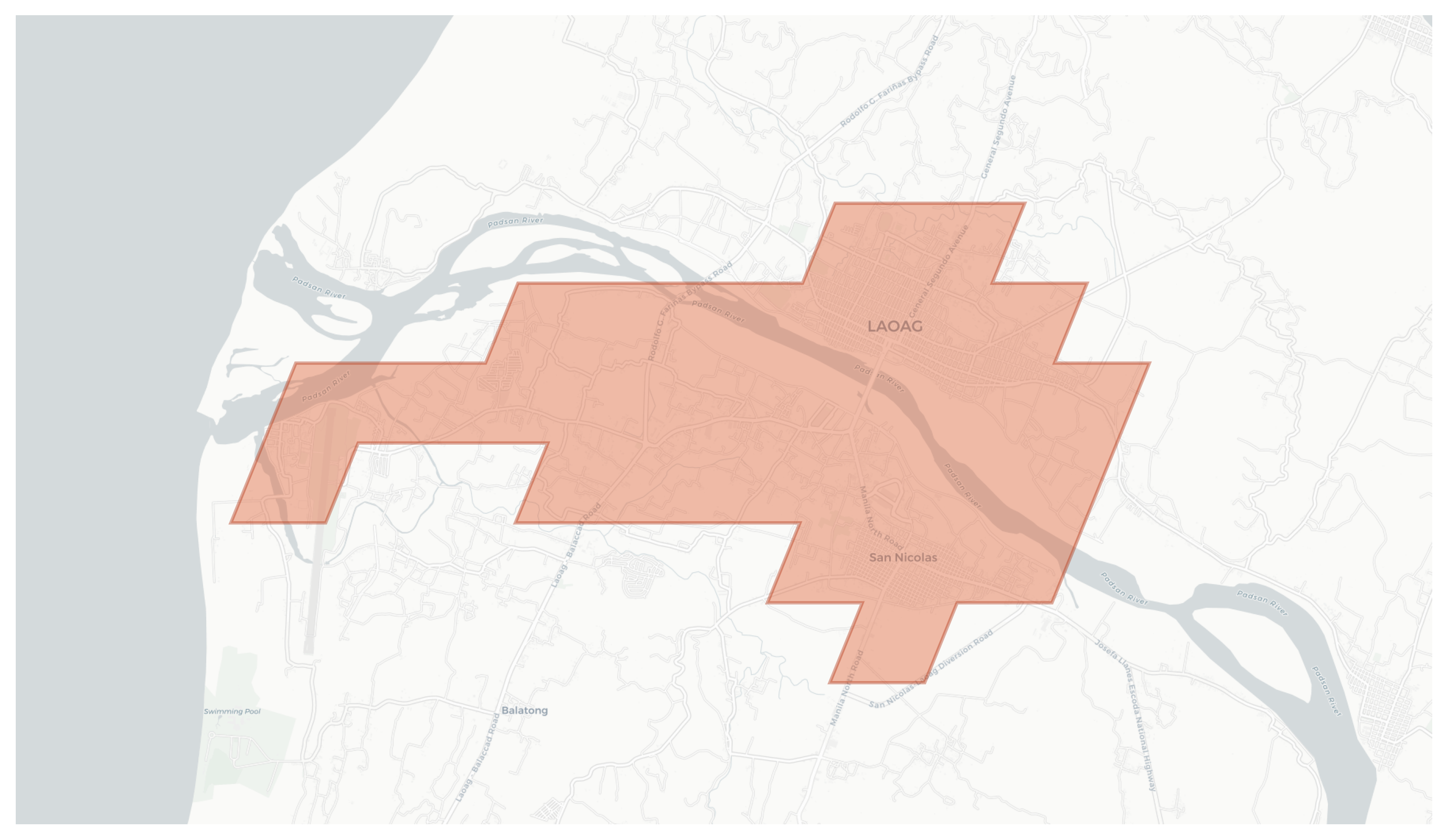 Laoag geographic map