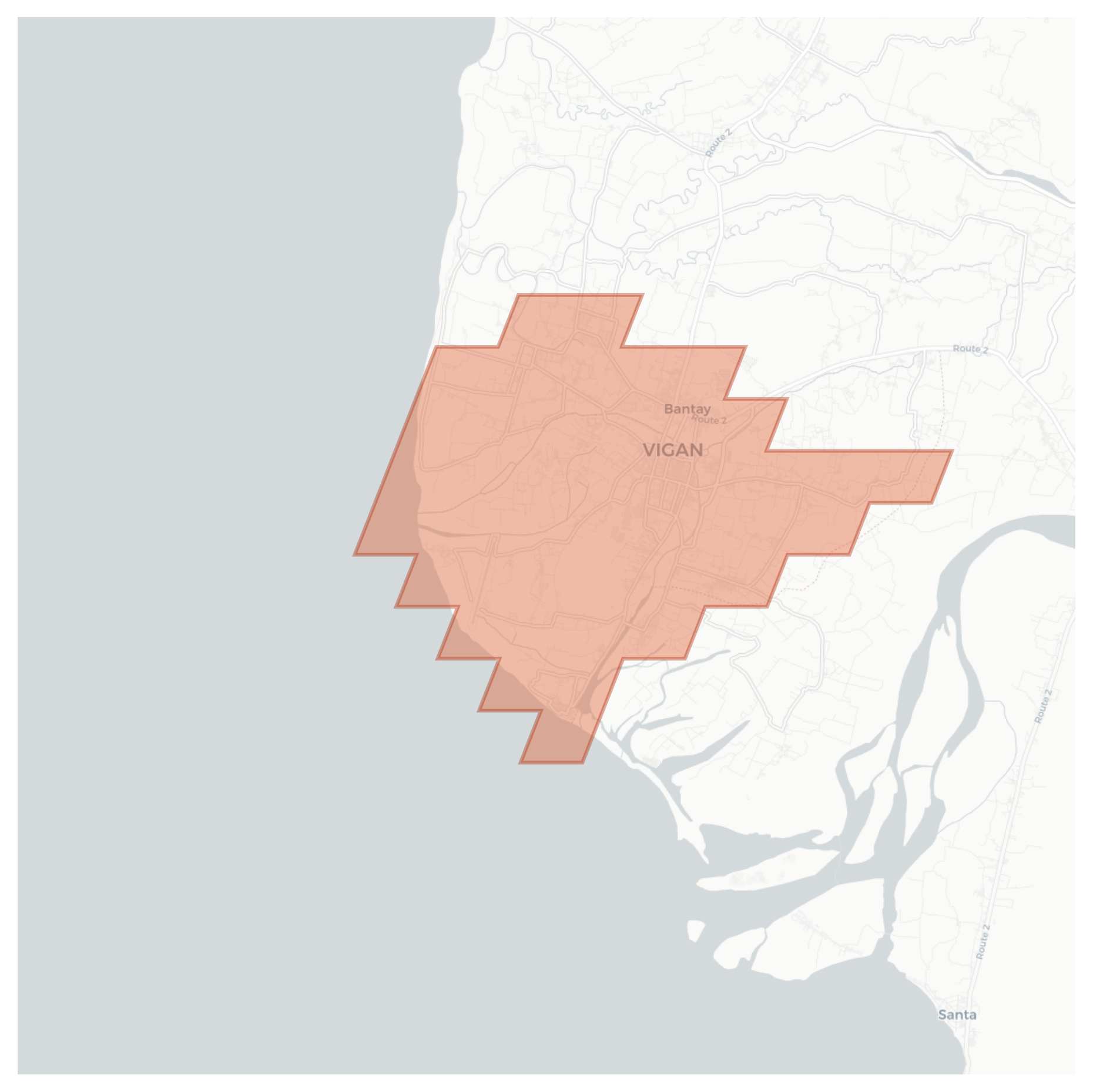 Vigan geographic map