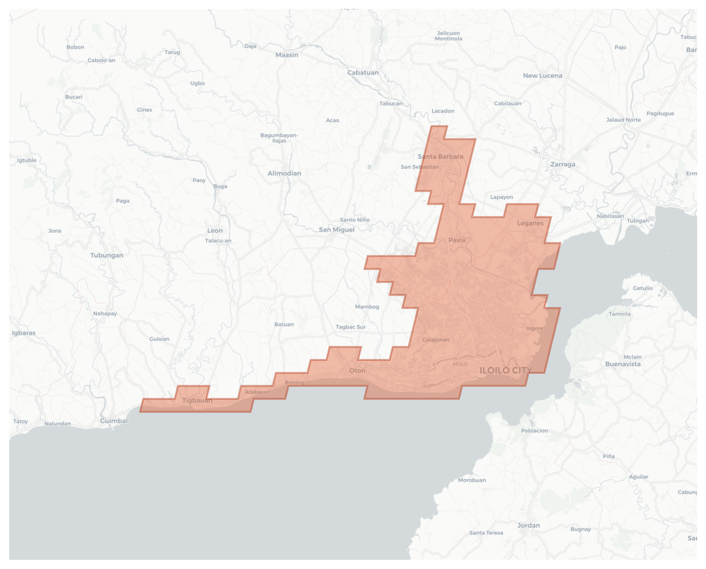 Iloilo City geographic map