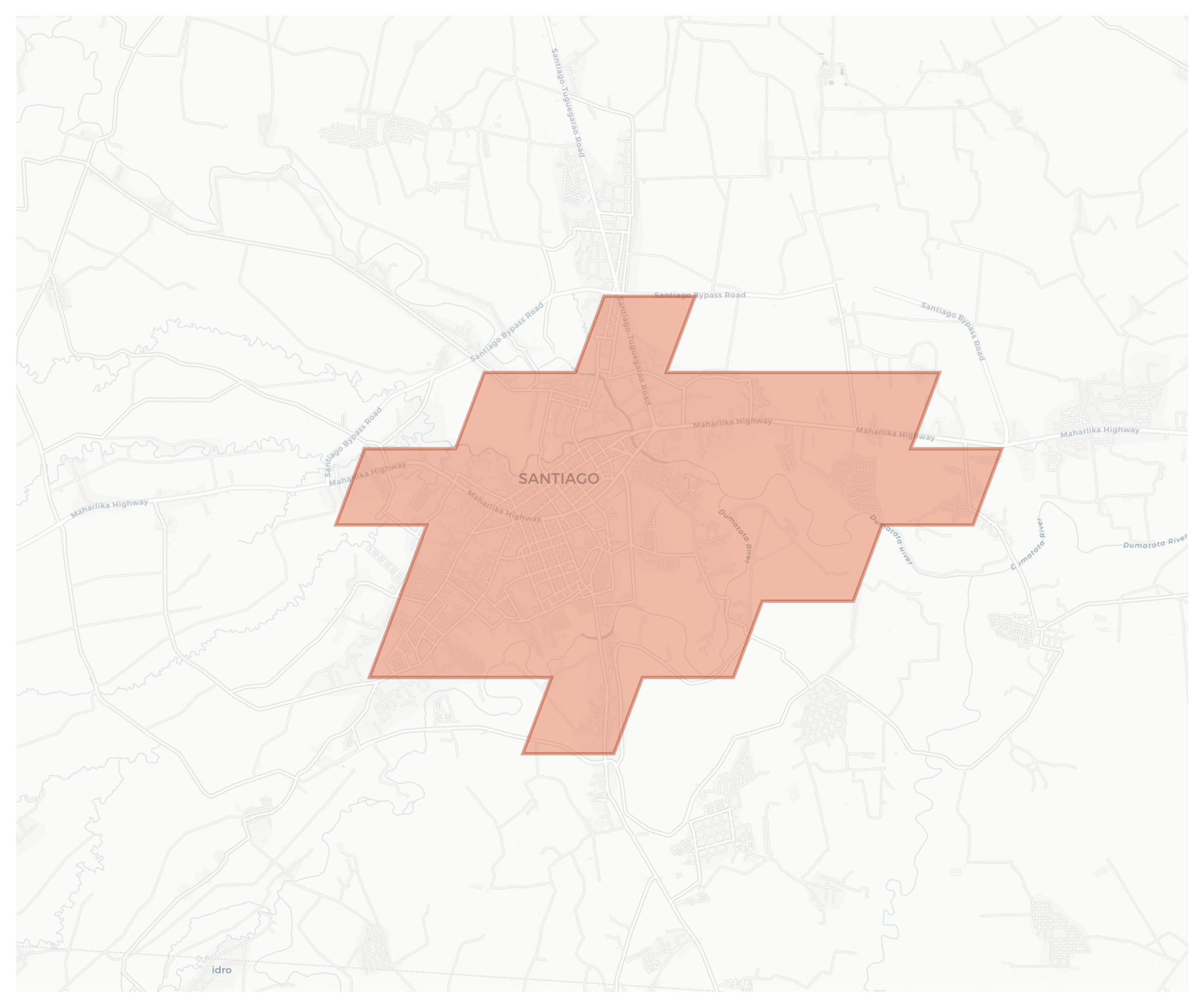 Santiago geographic map
