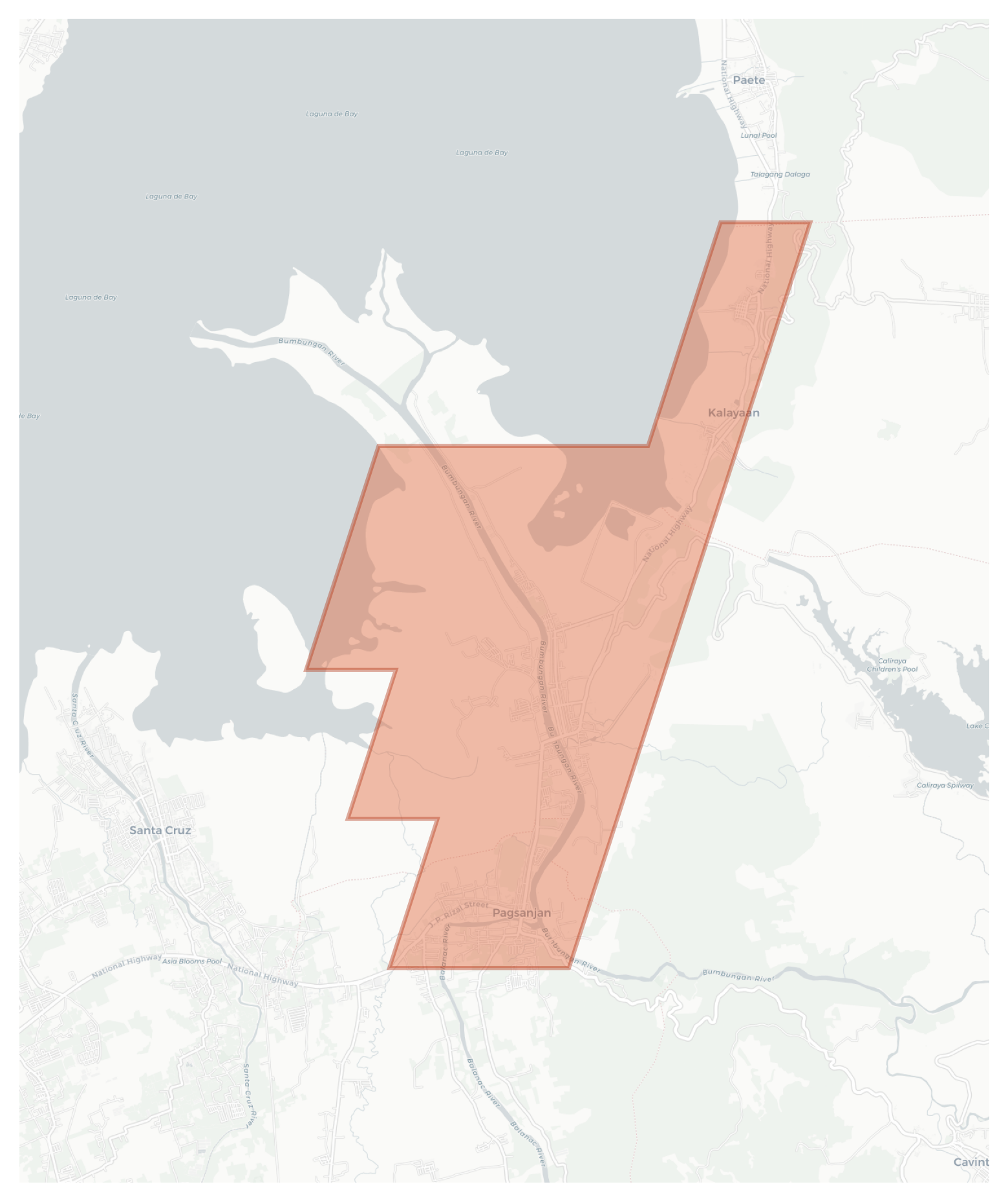 Pagsanjan geographic map