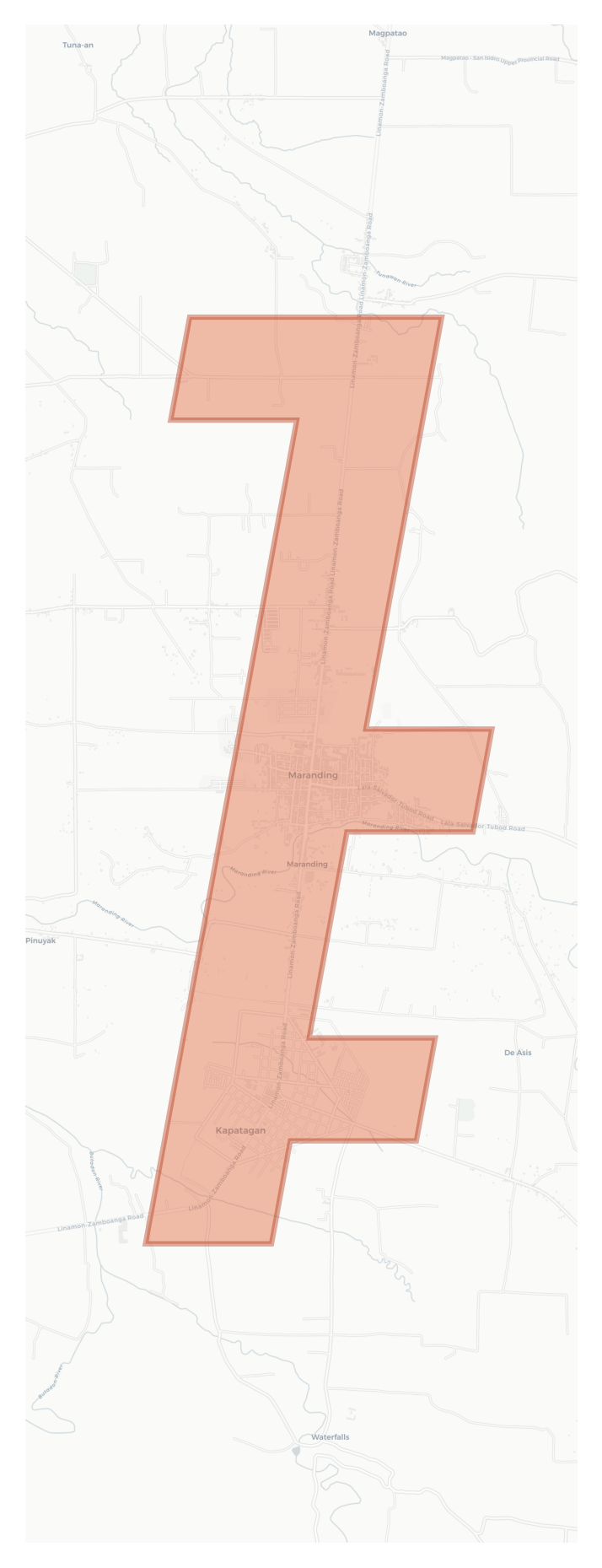 Kapatagan geographic map