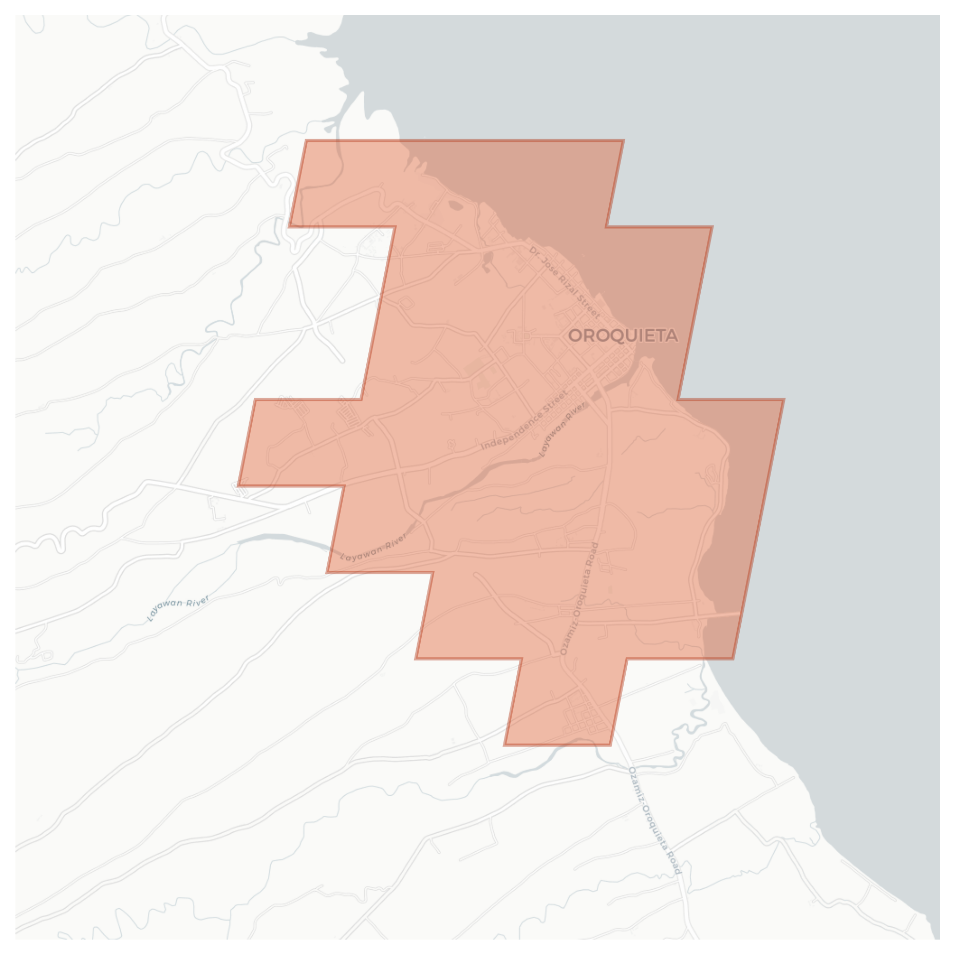 Oroquieta geographic map