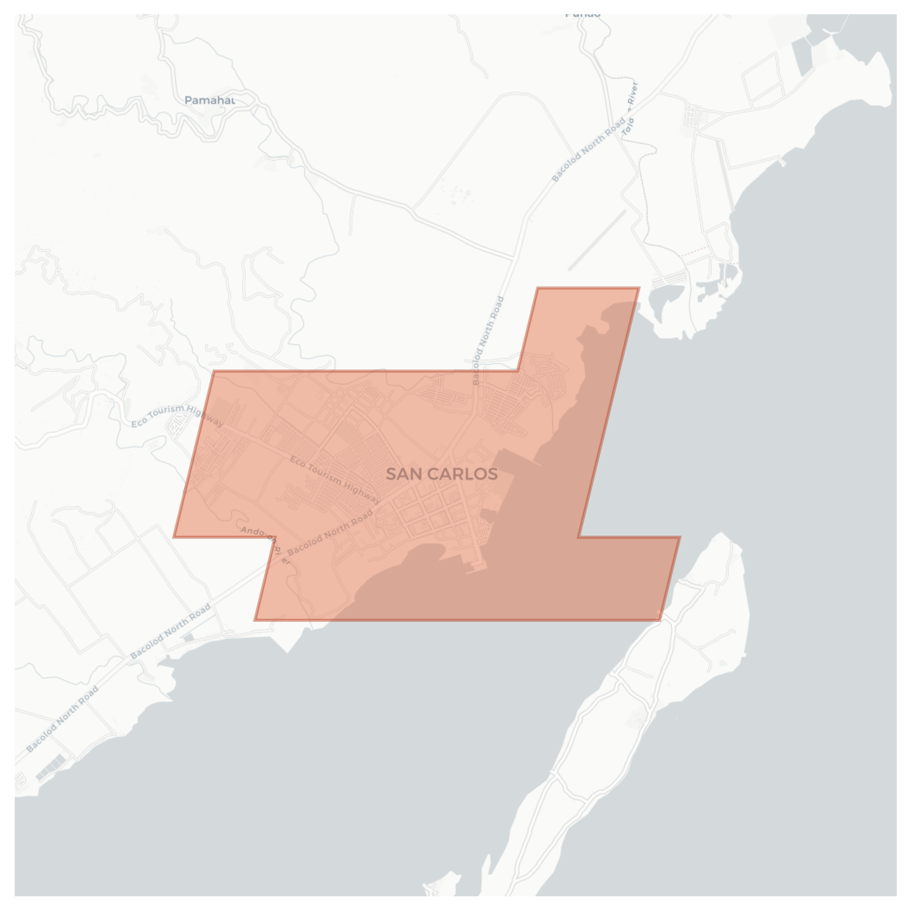 San Carlos geographic map