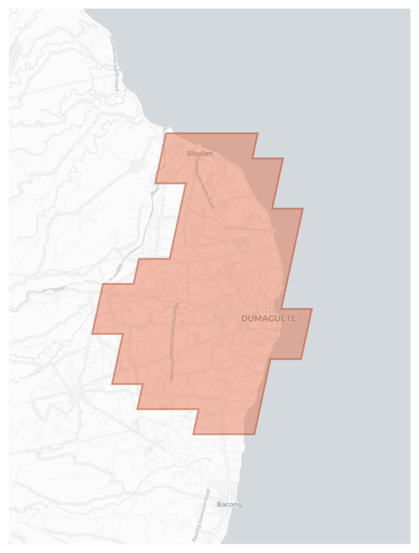 Dumaguete geographic map