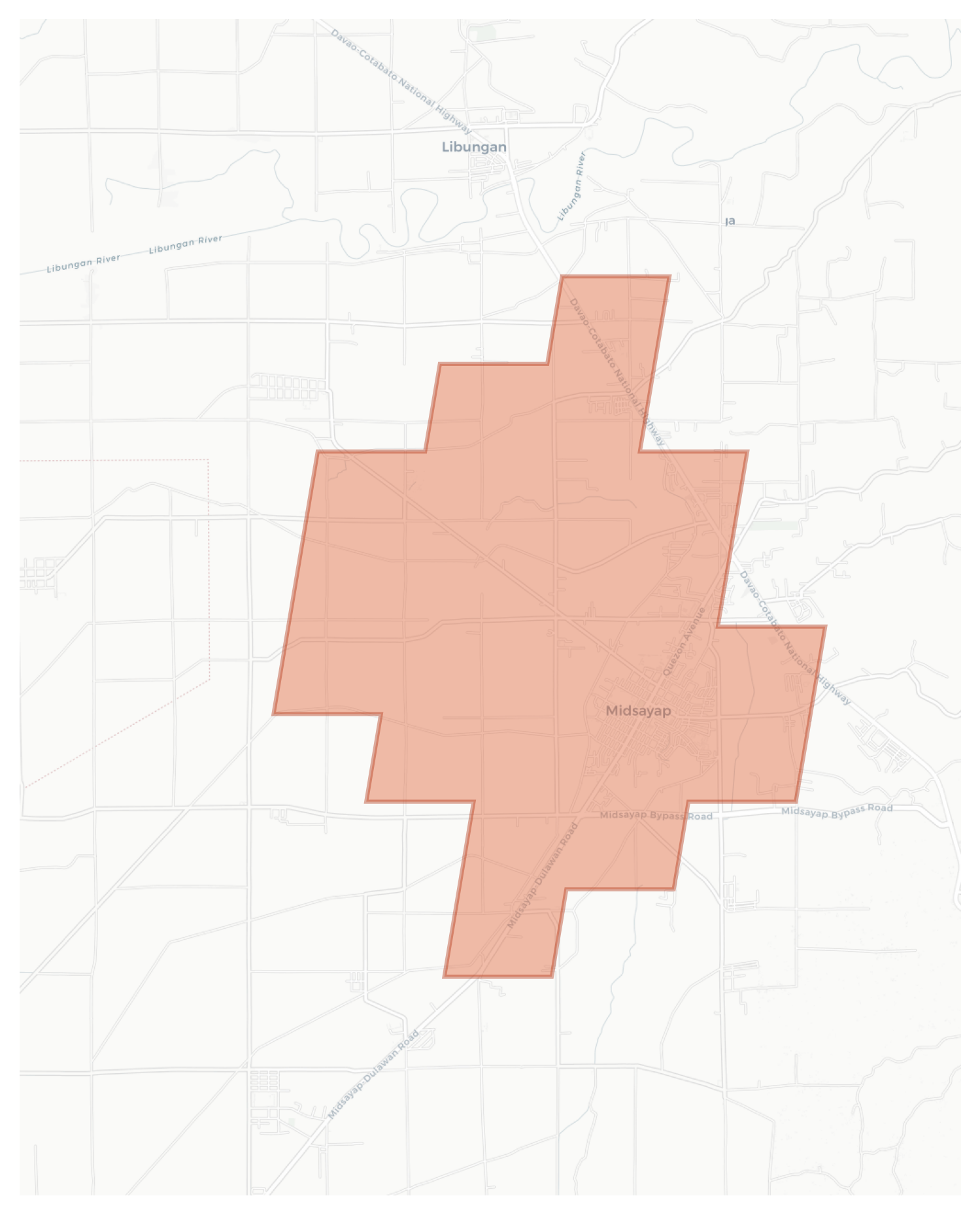 Midsayap geographic map