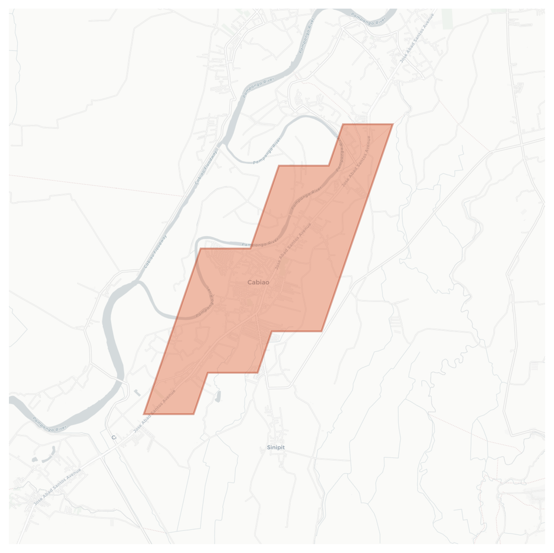 Cabiao geographic map