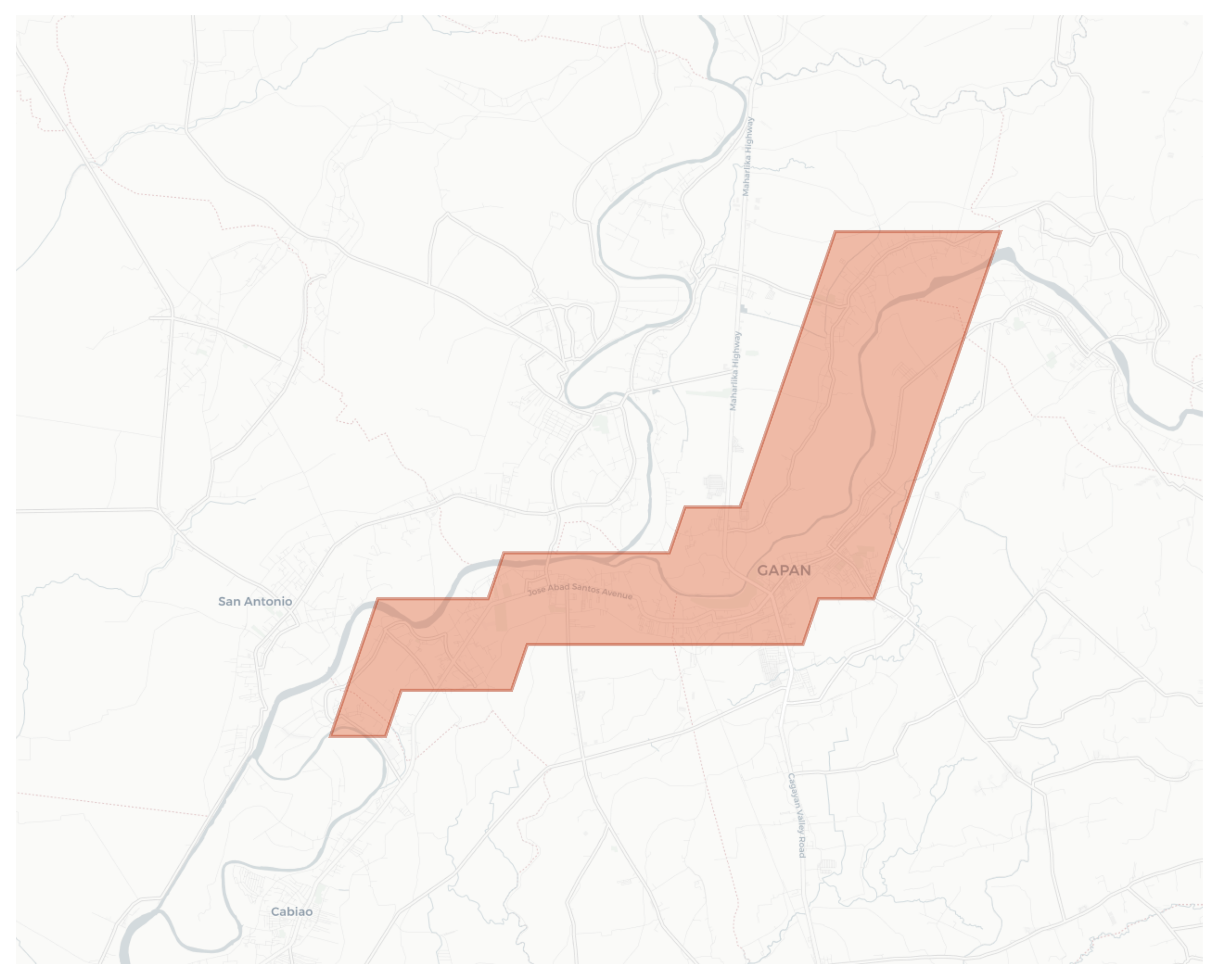 Gapan geographic map