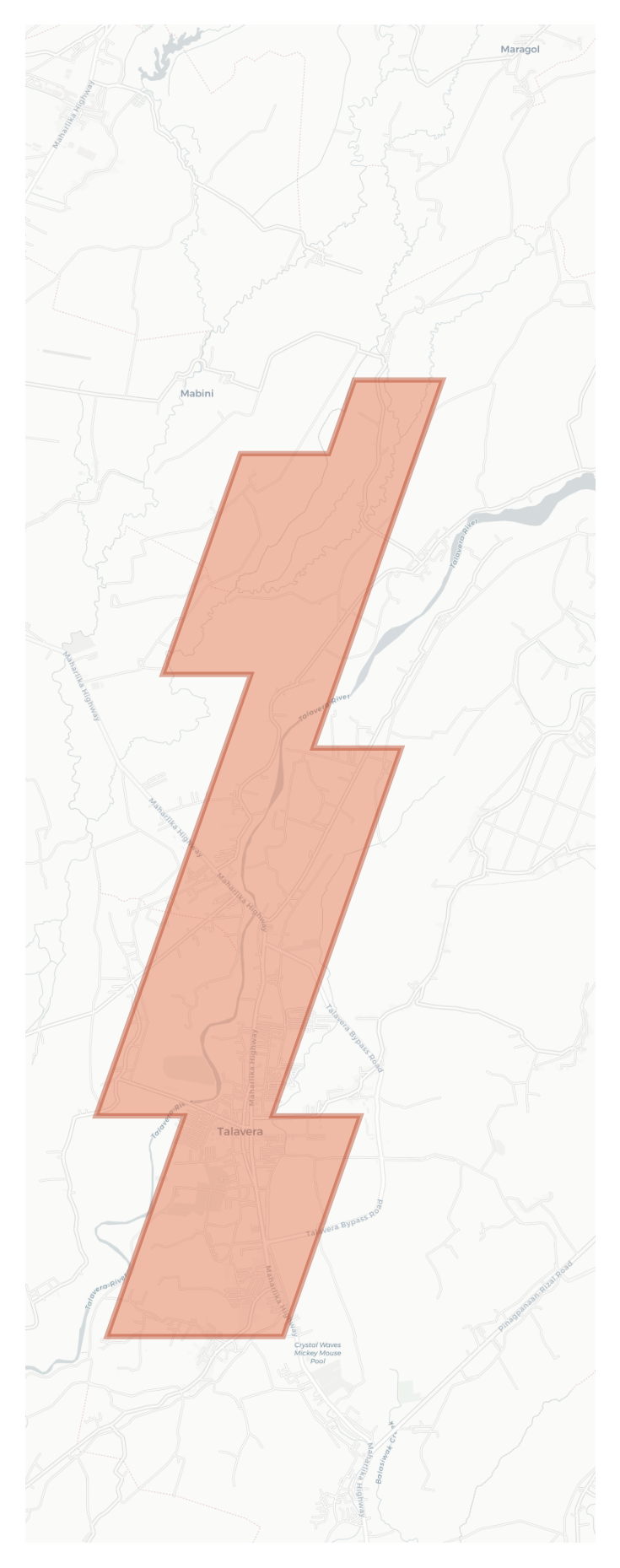 Talavera geographic map