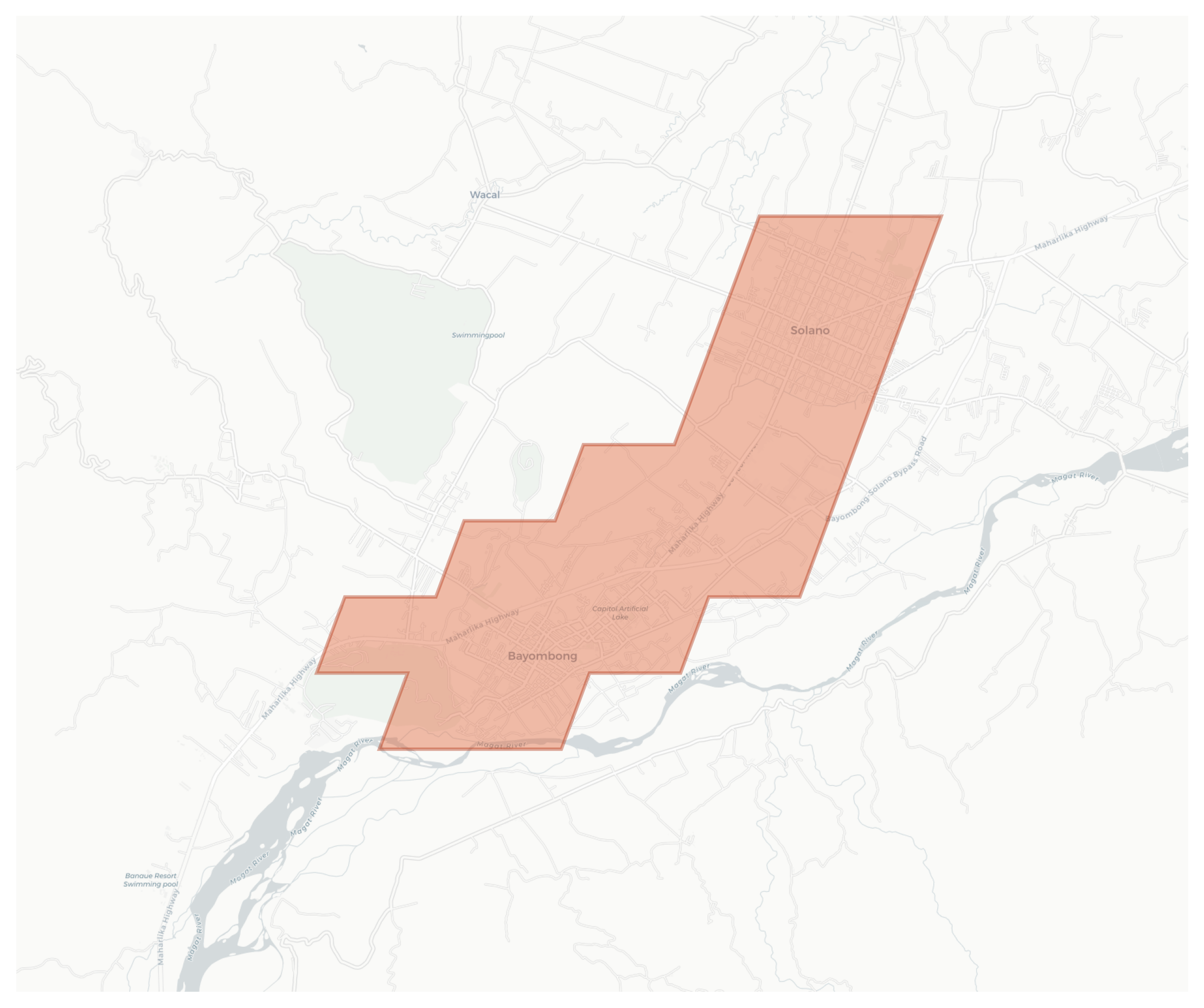 Bayombong geographic map