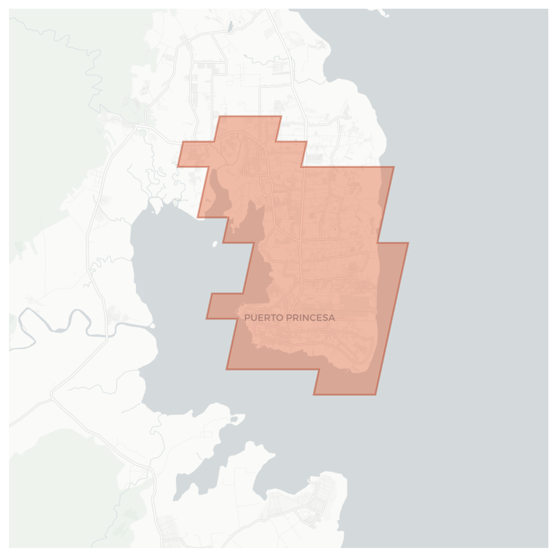 Puerto Princesa geographic map