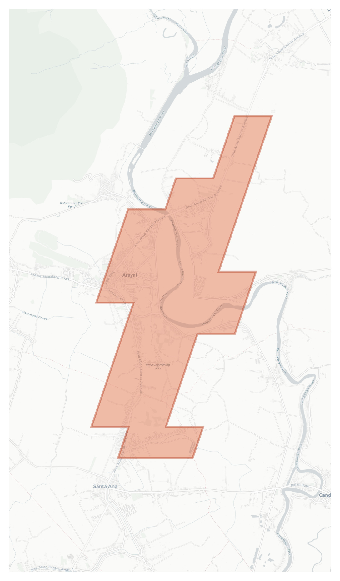 Arayat geographic map