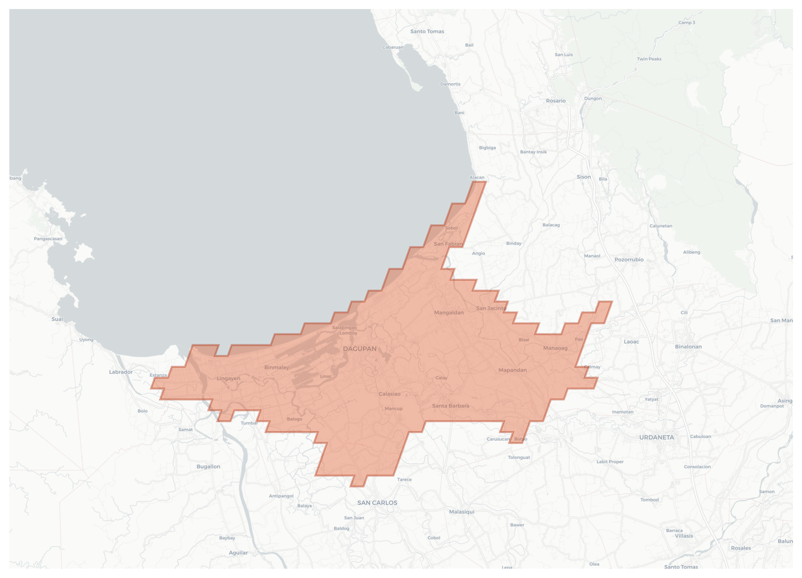 Dagupan [Lingayen] geographic map
