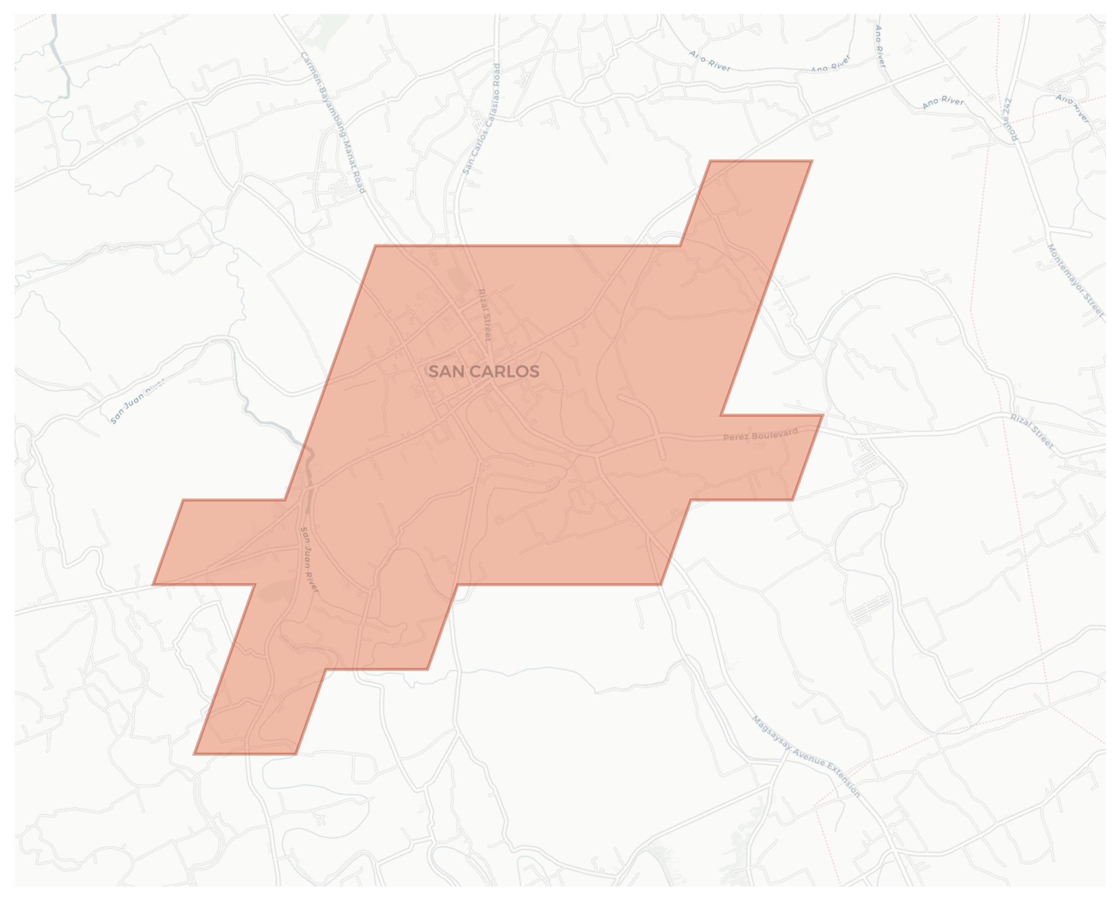 San Carlos geographic map