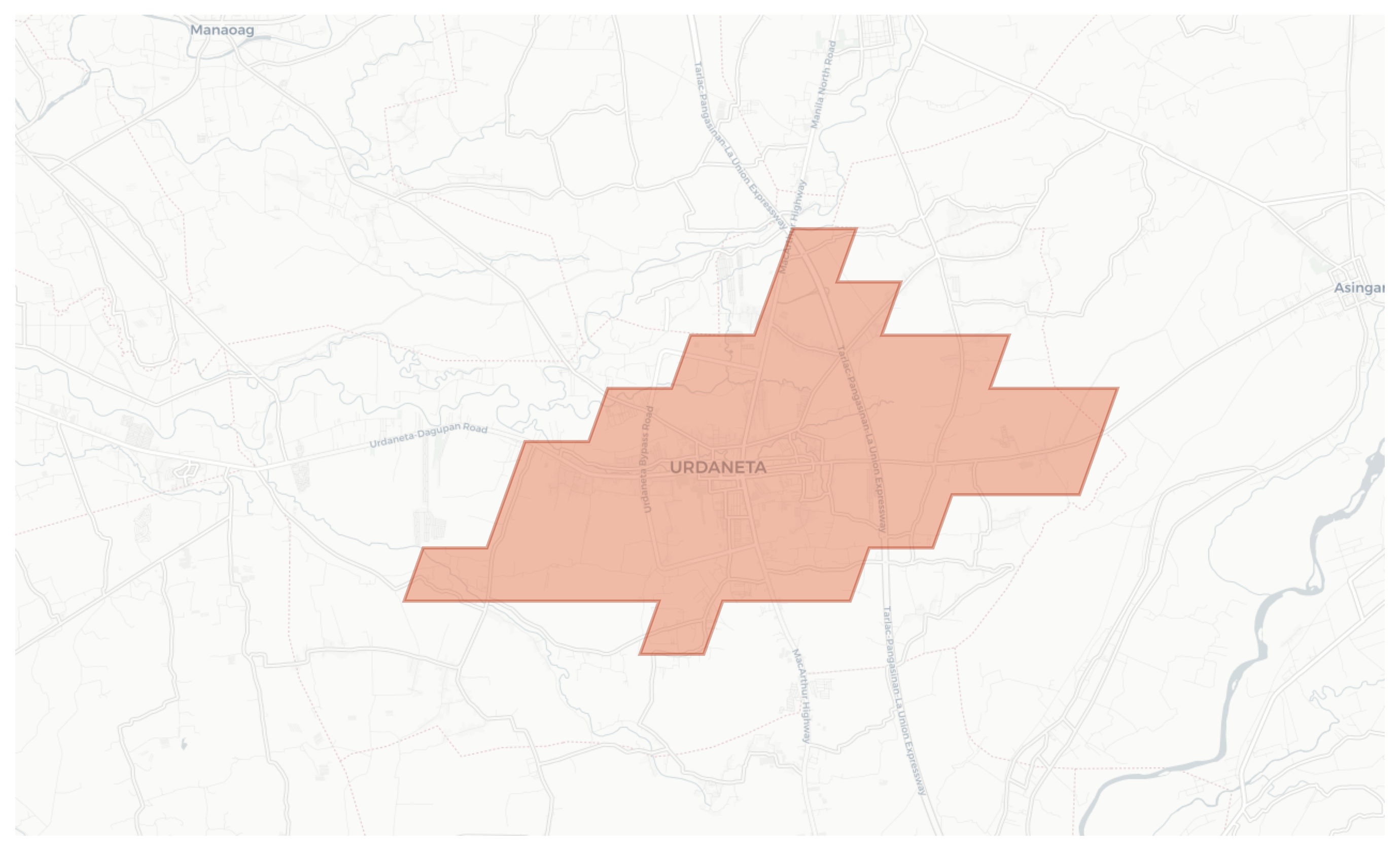 Urdaneta geographic map