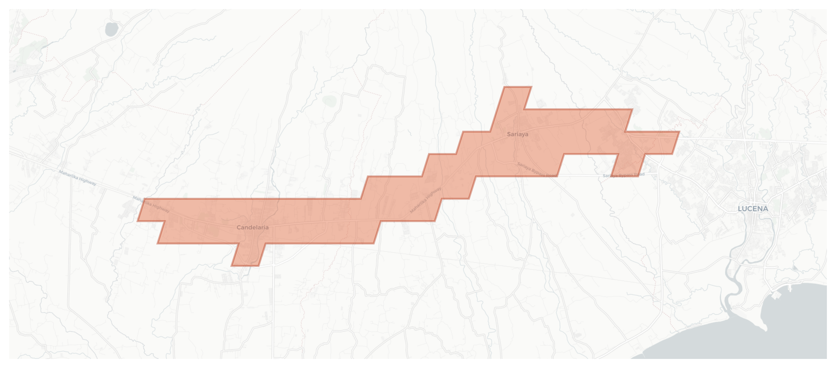 Sariaya geographic map