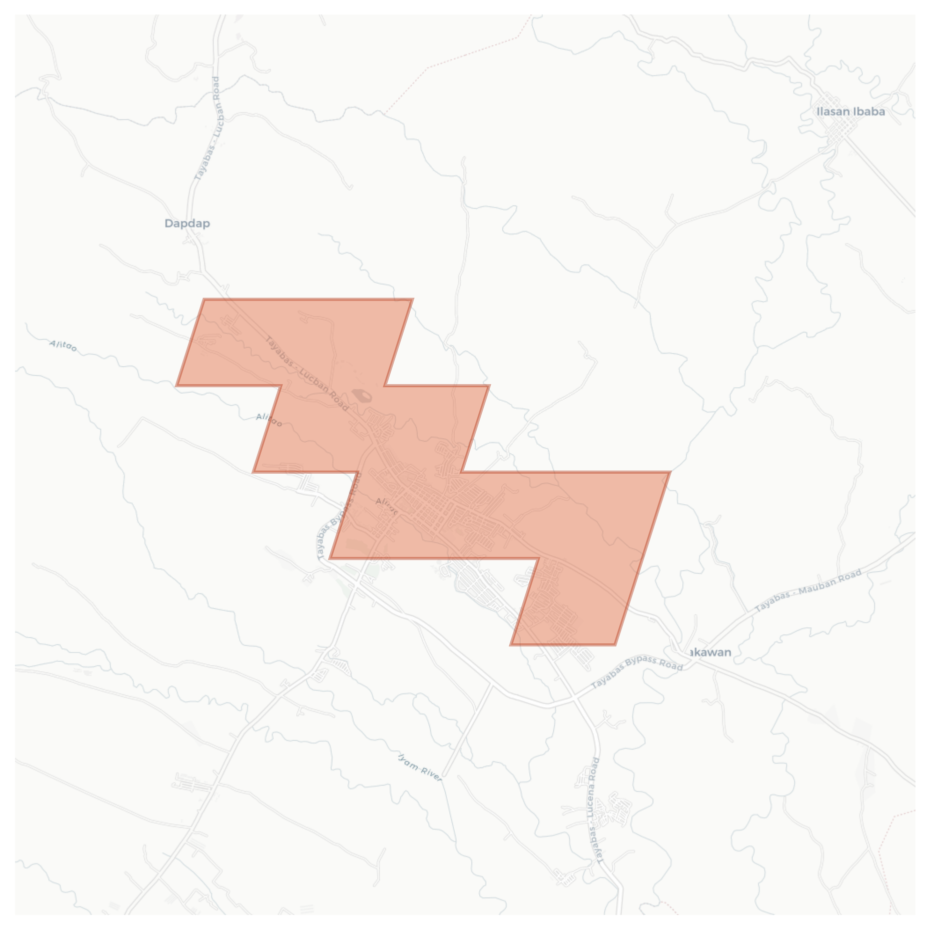 Tayabas geographic map