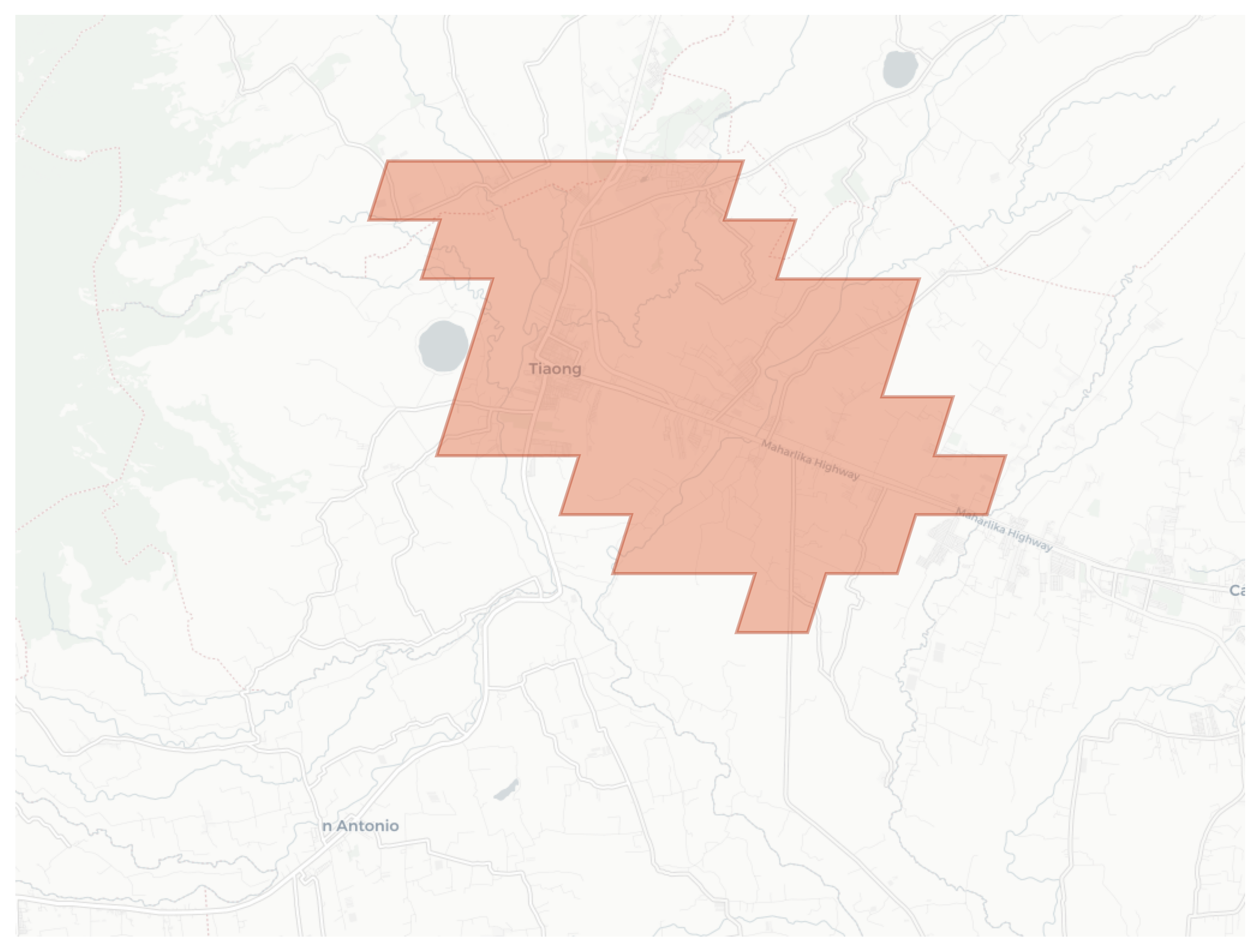 Tiaong geographic map