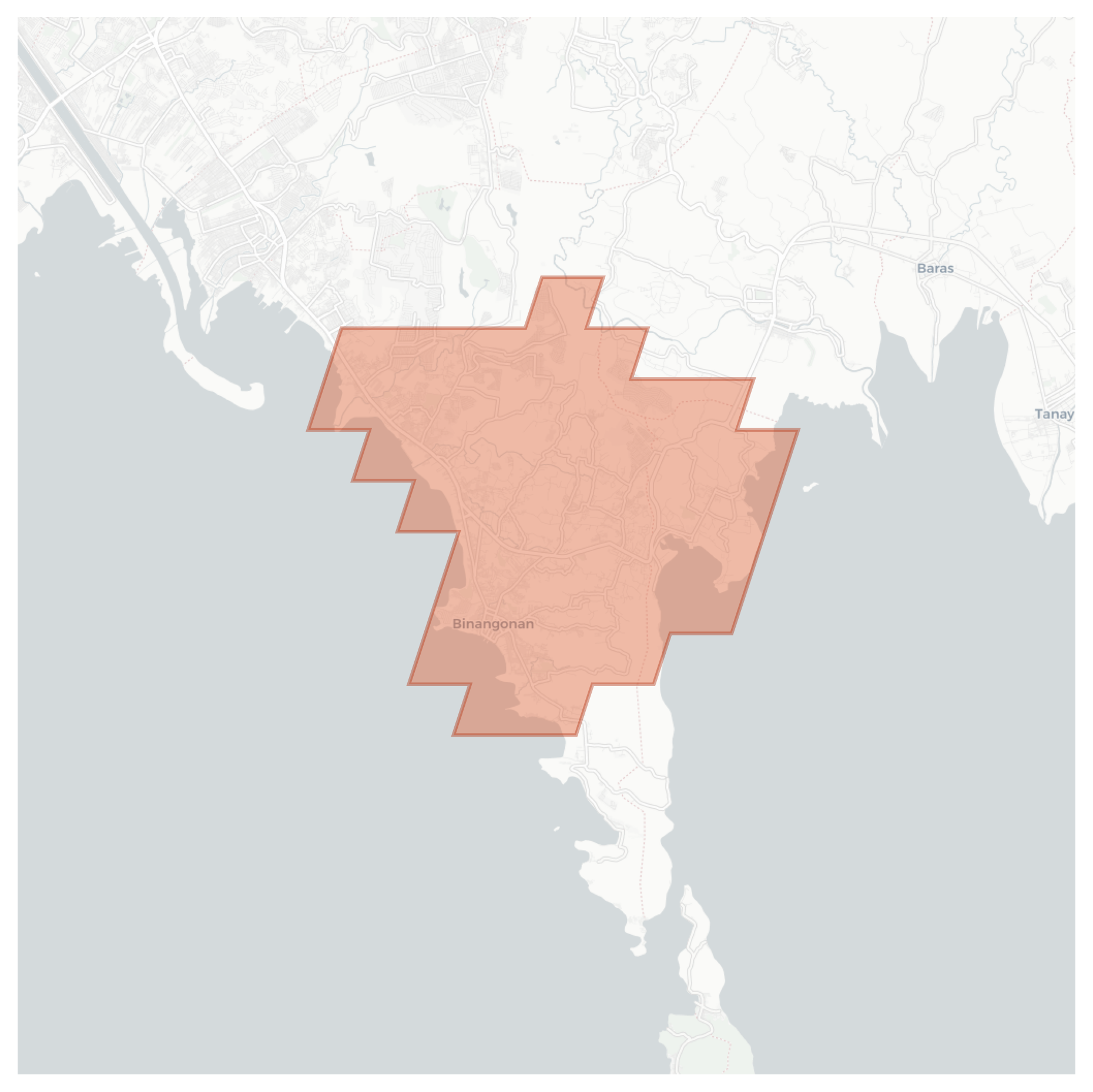 Binangonan geographic map