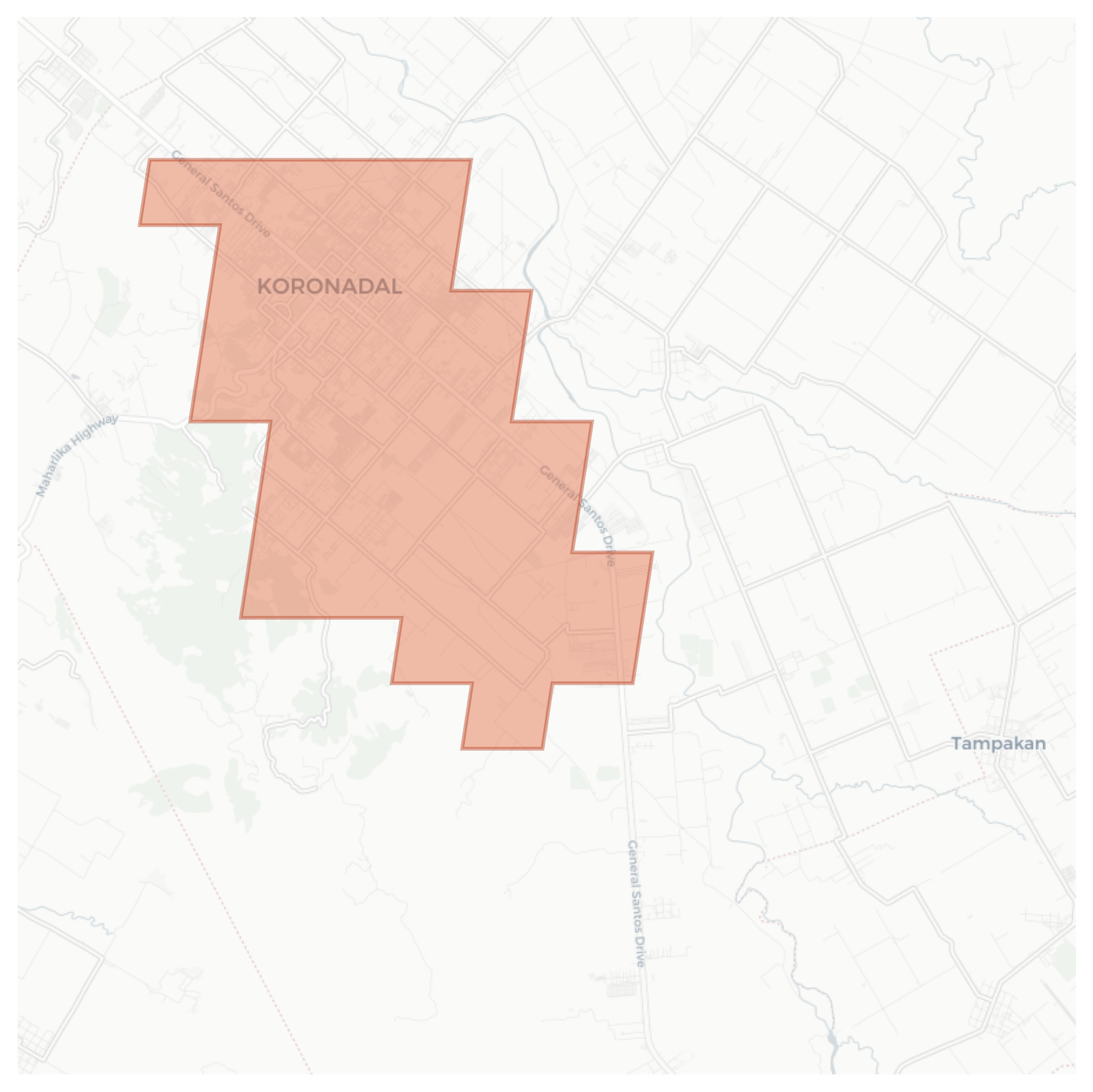 Koronadal geographic map