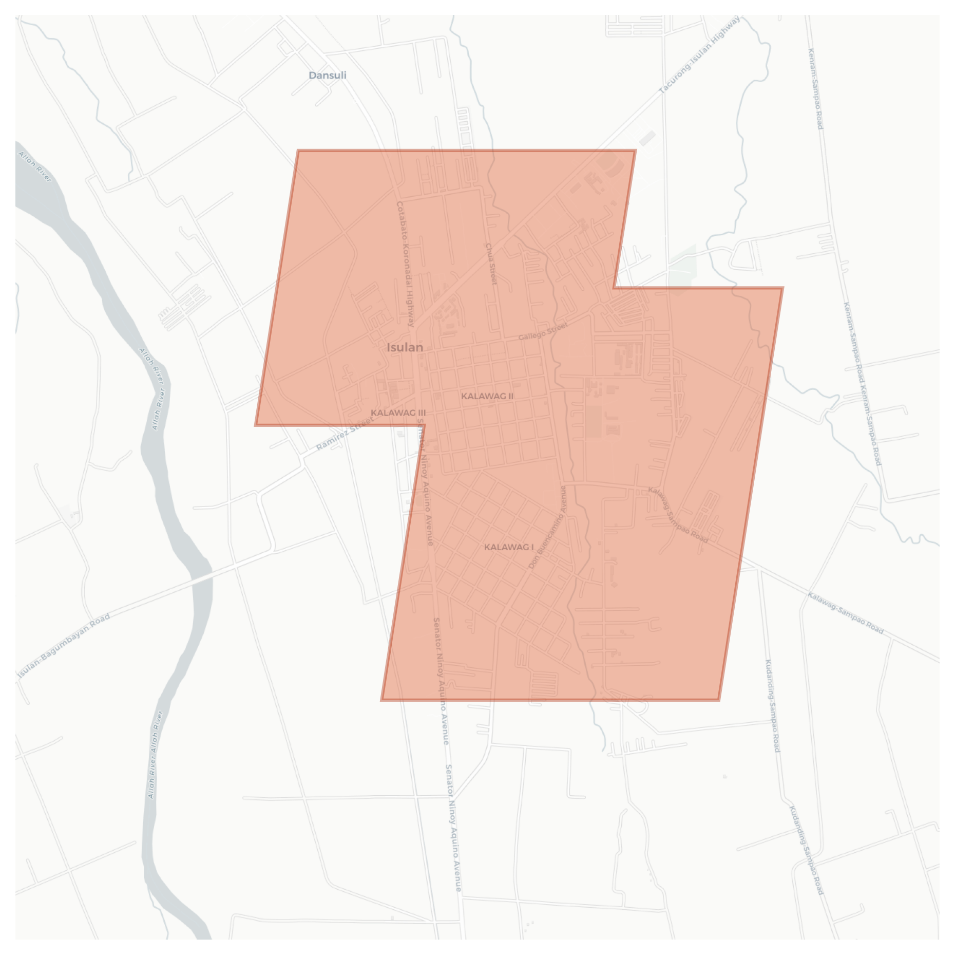 Isulan geographic map