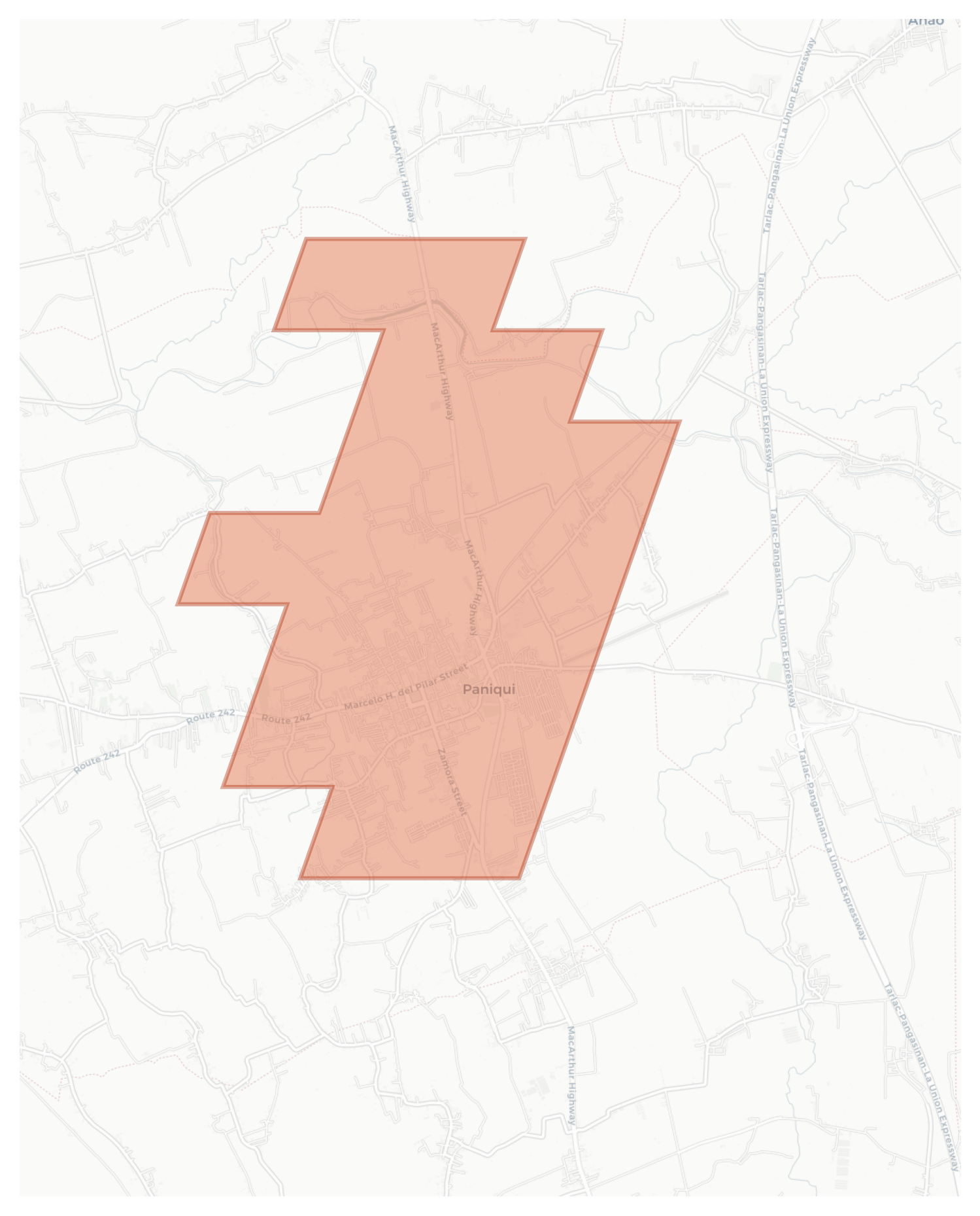 Paniqui geographic map
