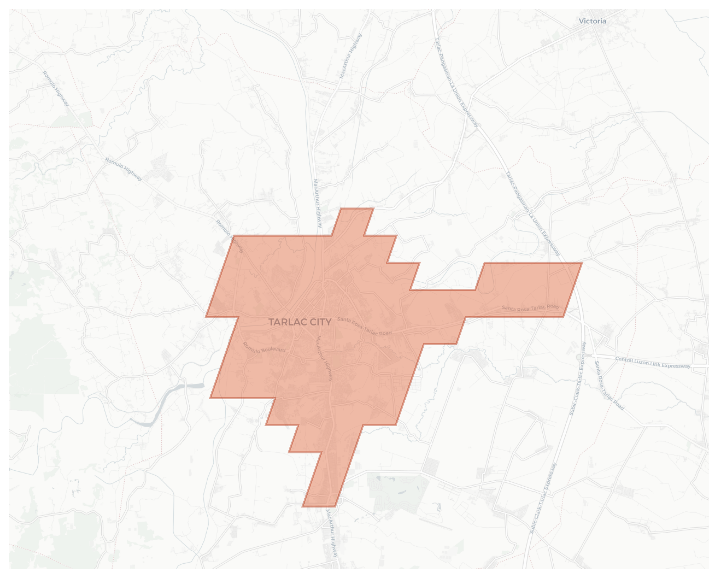 Tarlac City geographic map