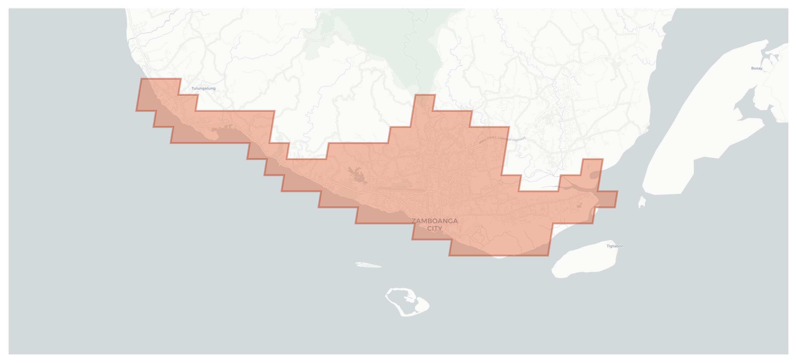 Zamboanga City geographic map