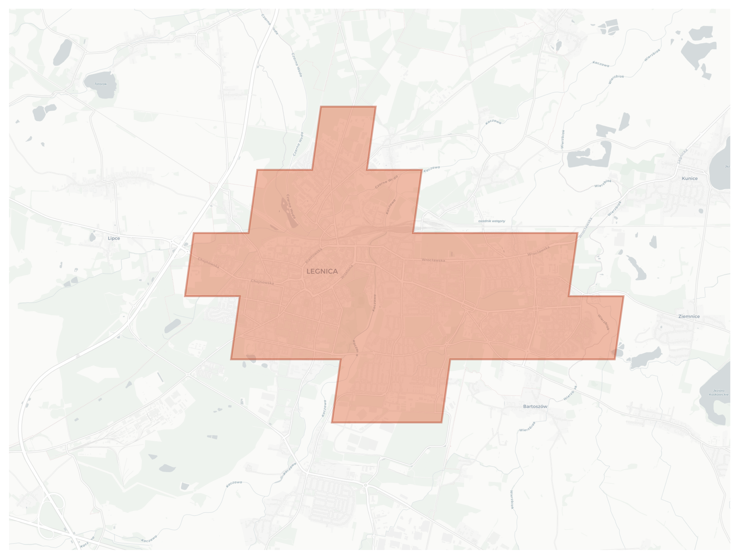 Legnica geographic map