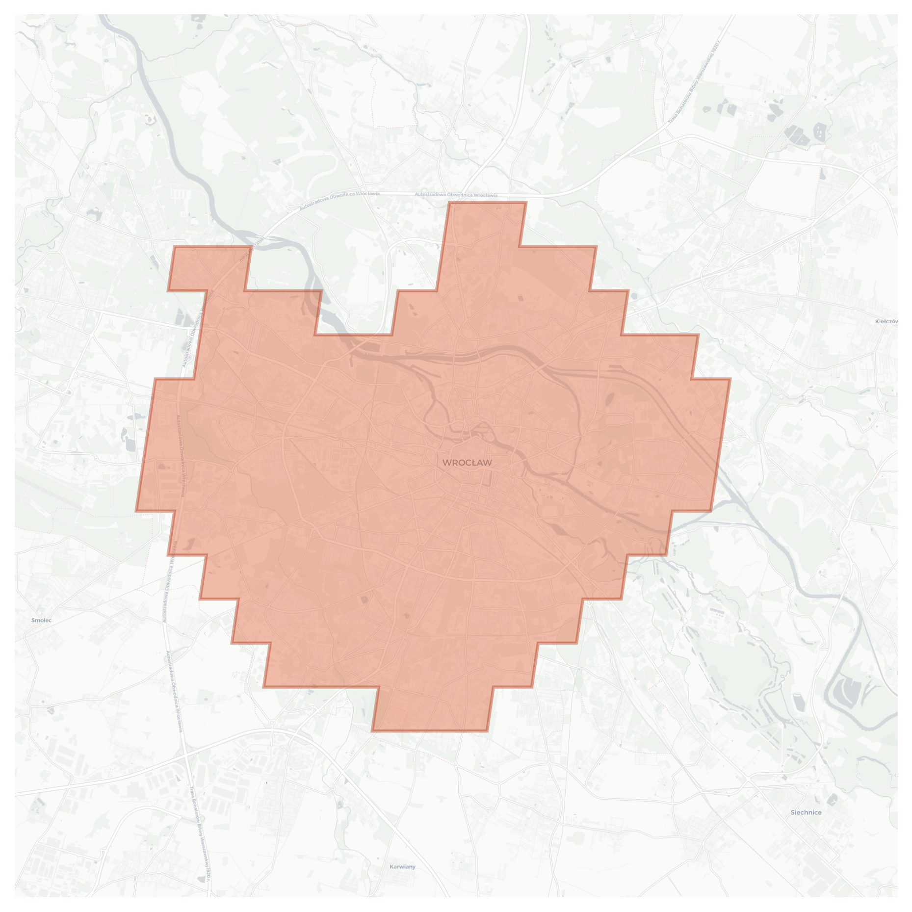 Wrocław geographic map