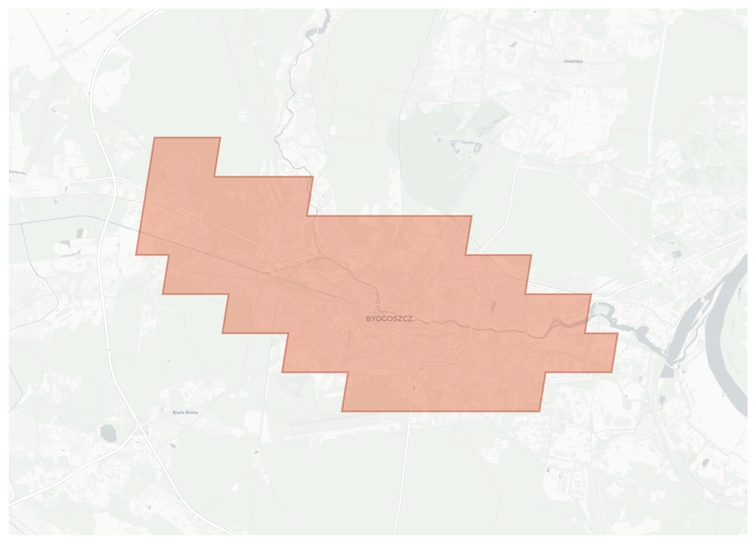 Bydgoszcz geographic map