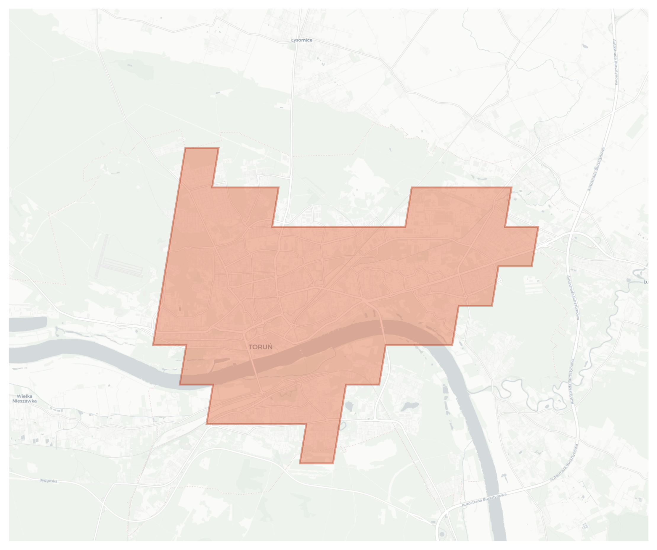 Toruń geographic map