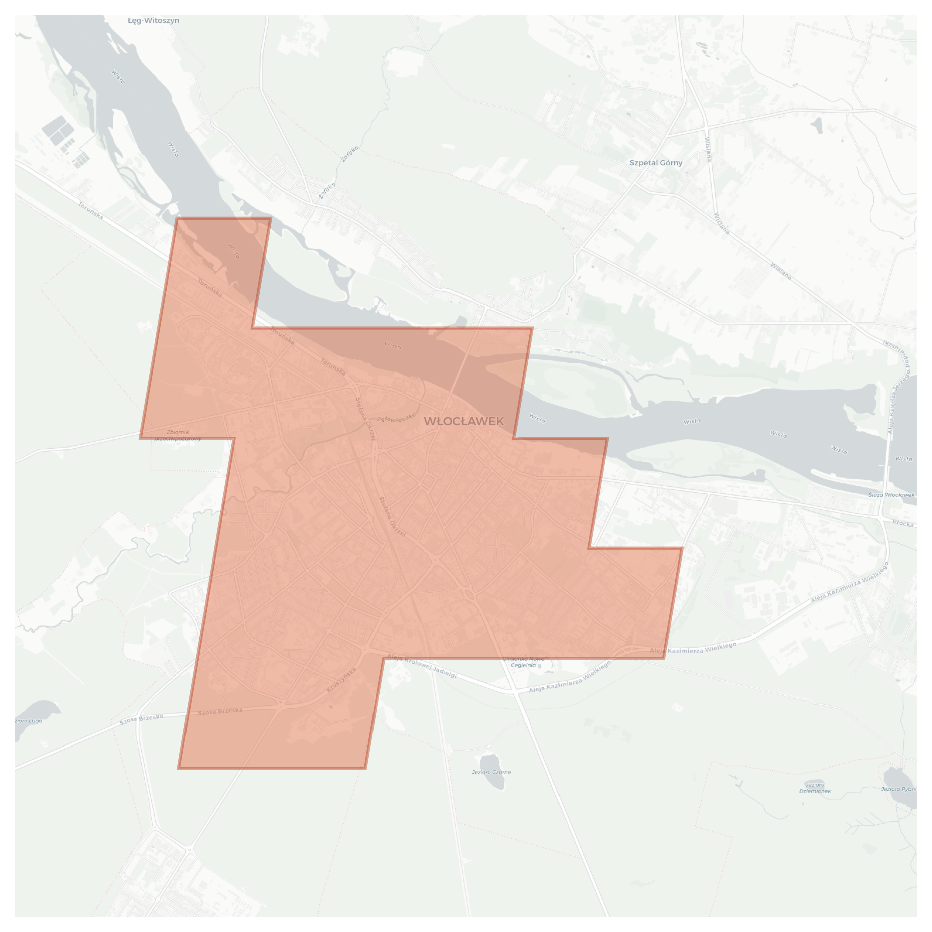Włocławek geographic map