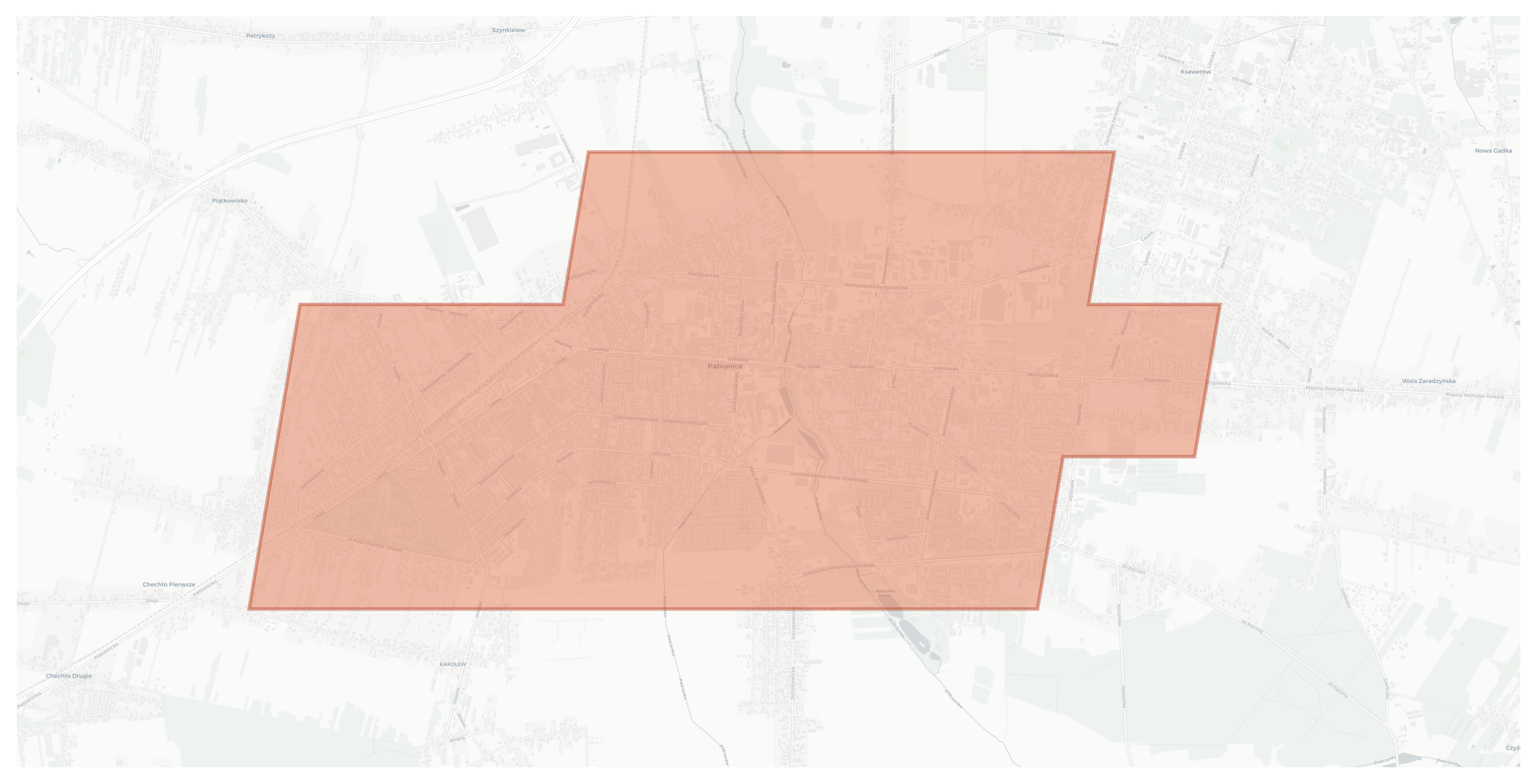 Pabianice geographic map