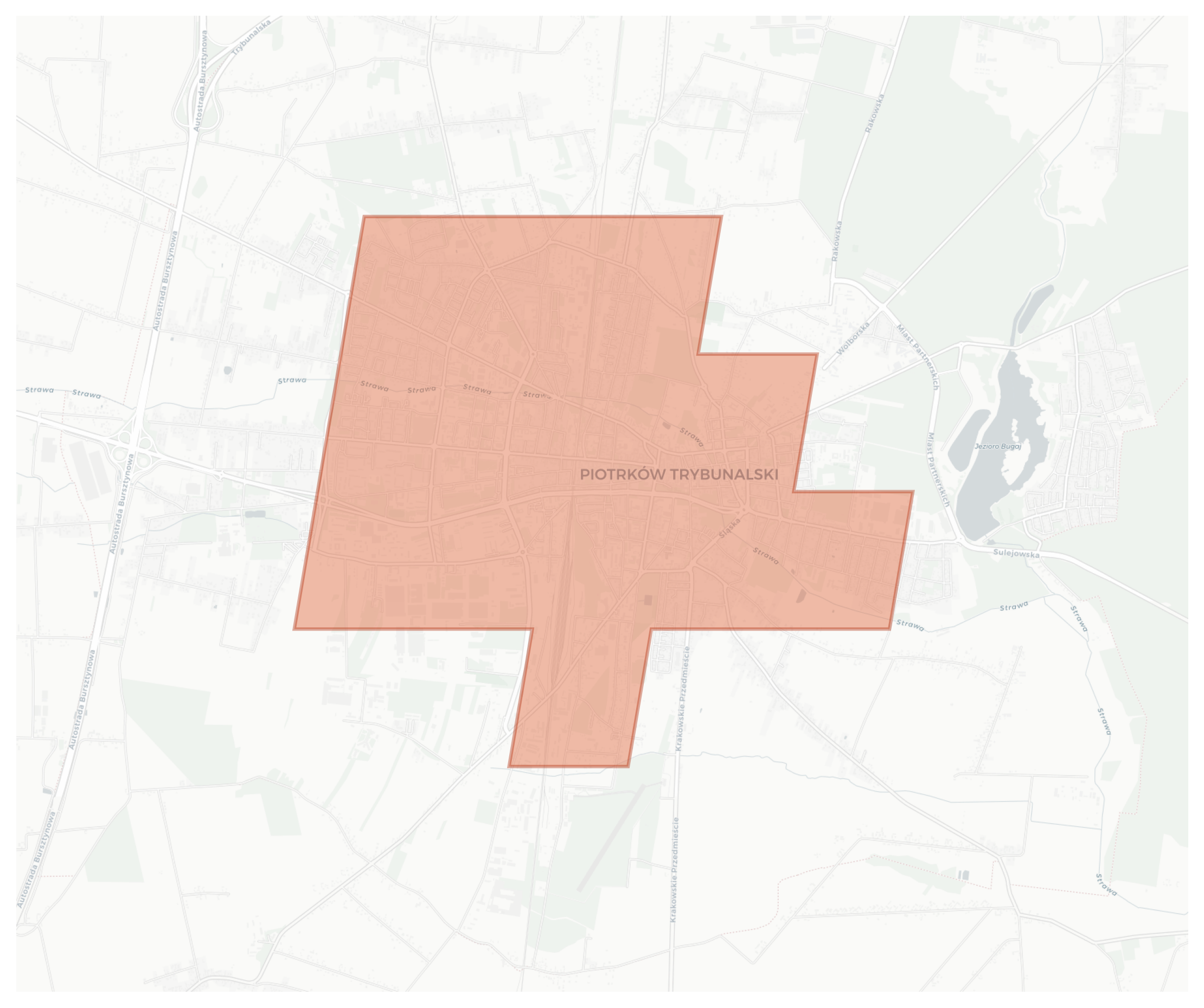 Piotrków Trybunalski geographic map