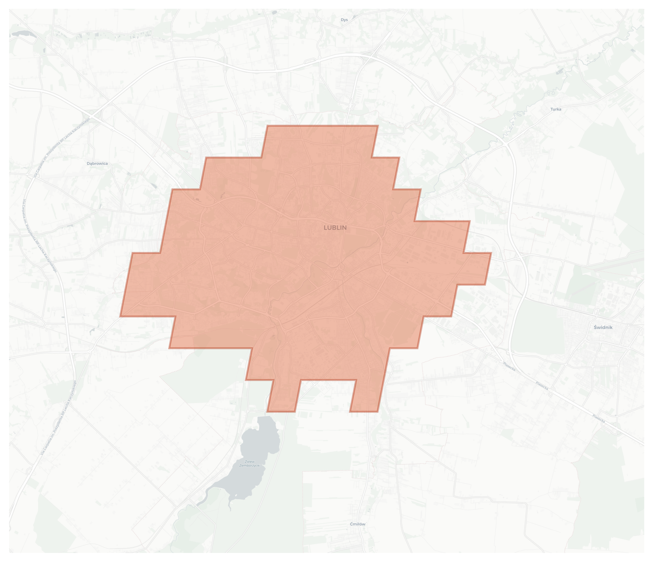 Lublin geographic map