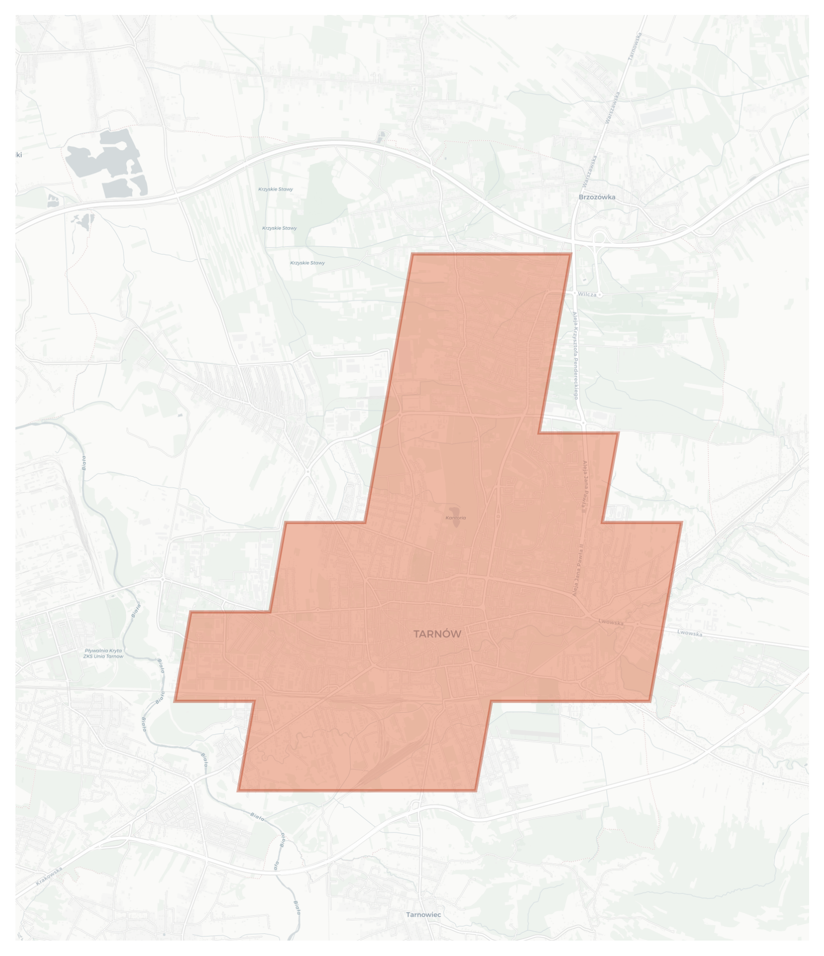 Tarnów geographic map