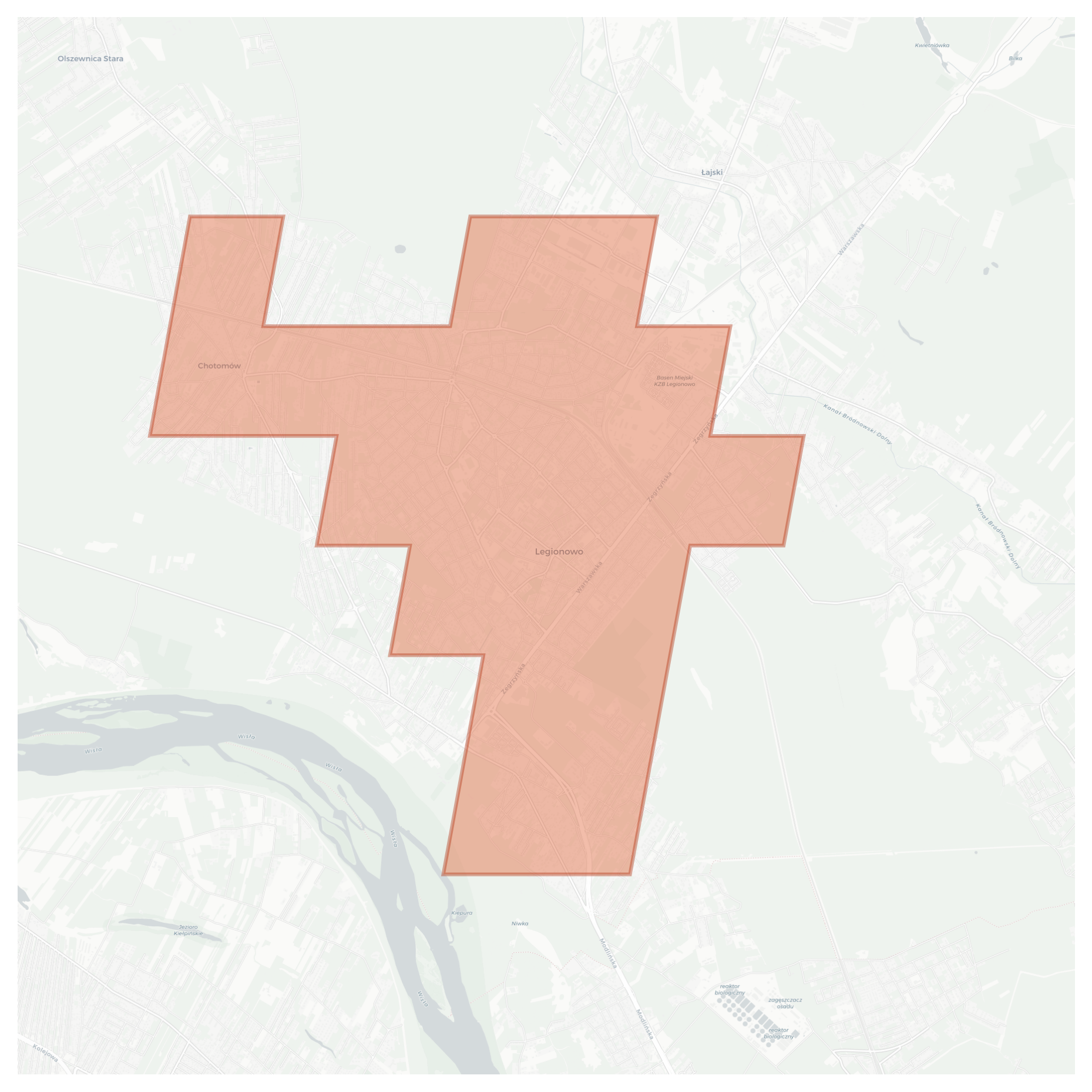 Legionowo geographic map