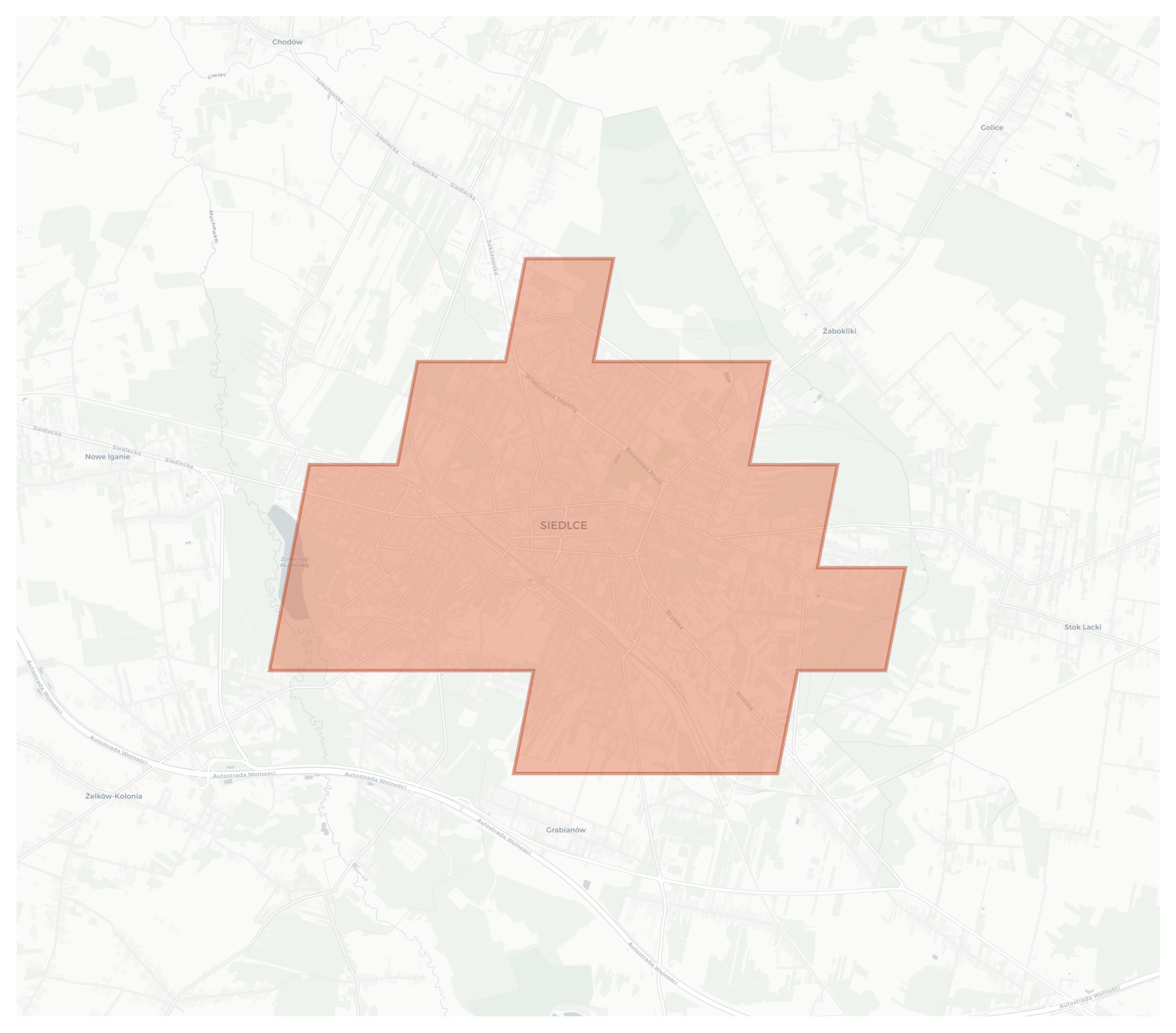 Siedlce geographic map