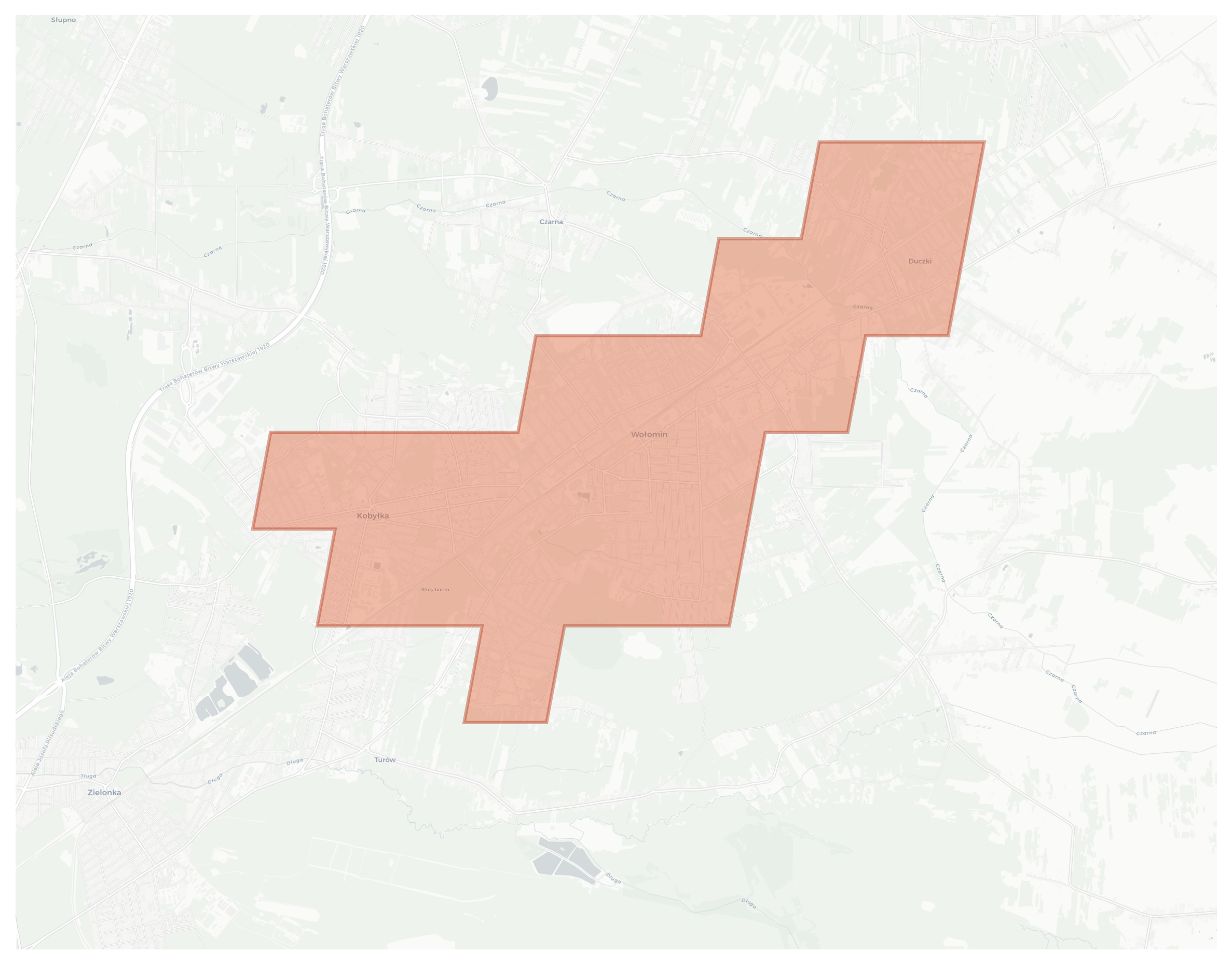 Wołomin geographic map