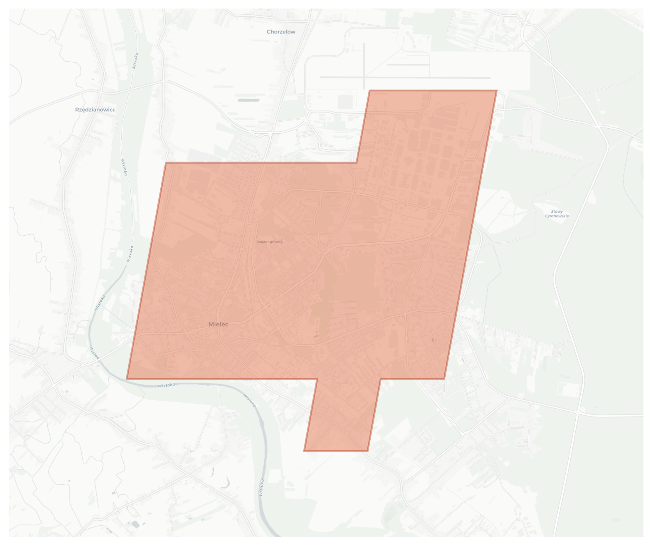 Mielec geographic map