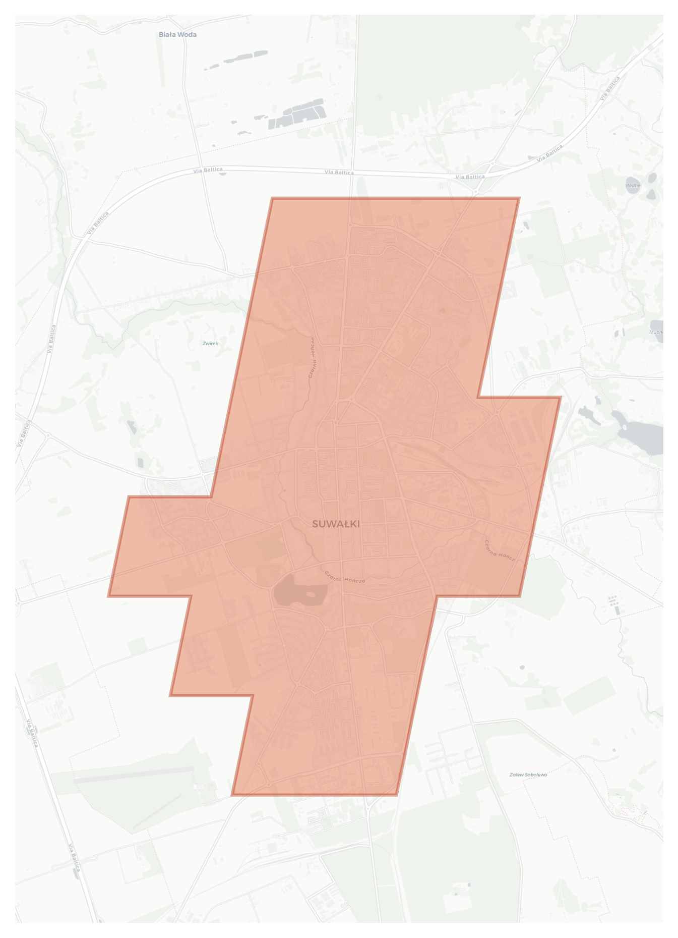 Suwałki geographic map