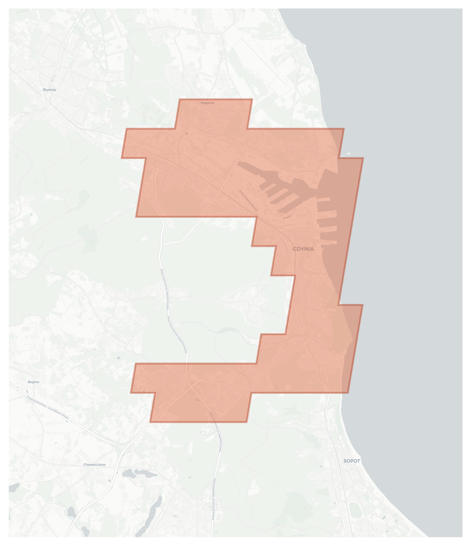 Gdynia geographic map