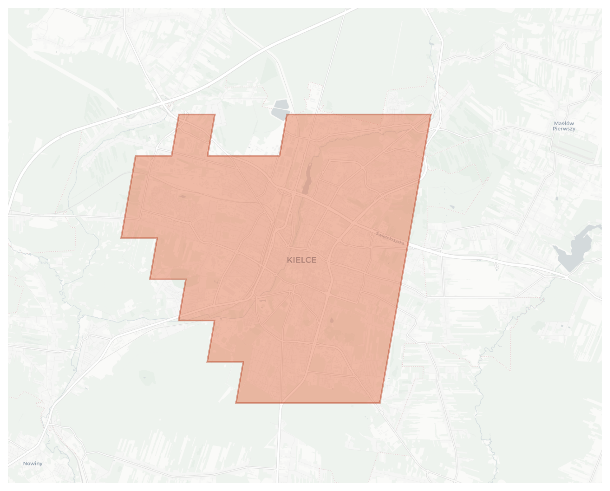 Kielce geographic map