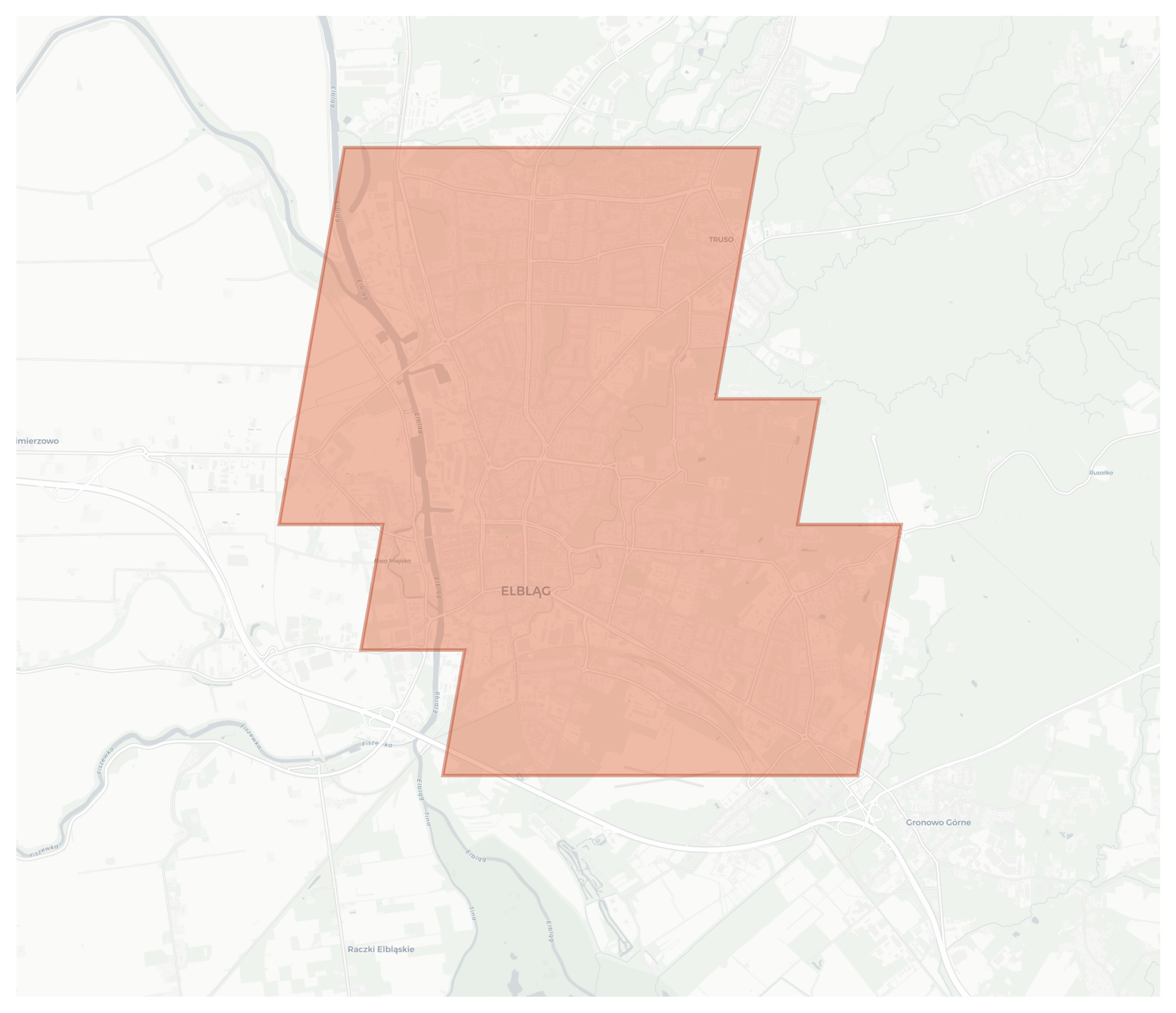 Elbląg geographic map
