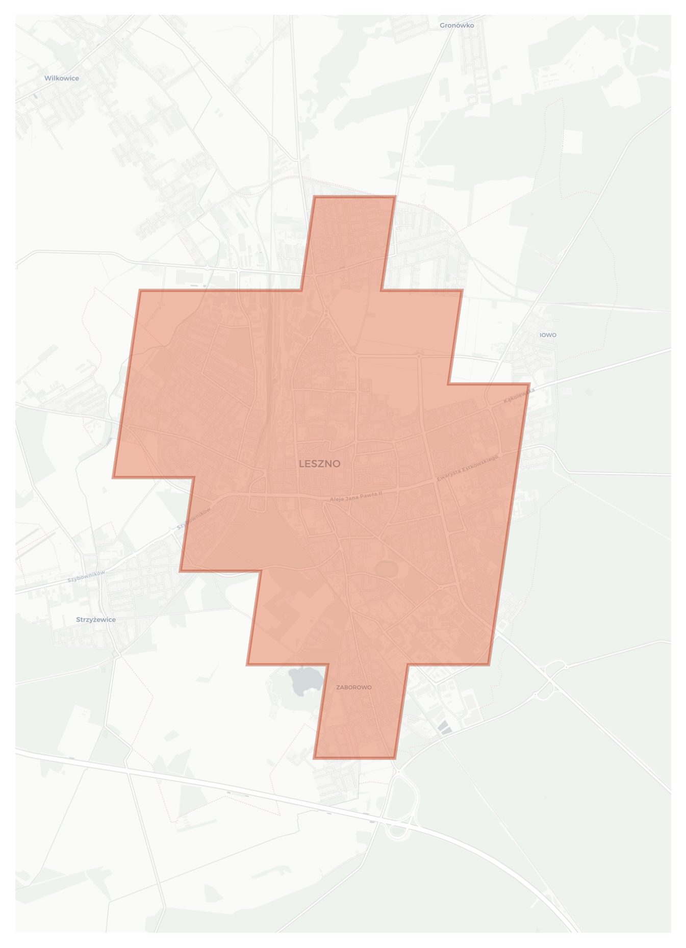 Leszno geographic map